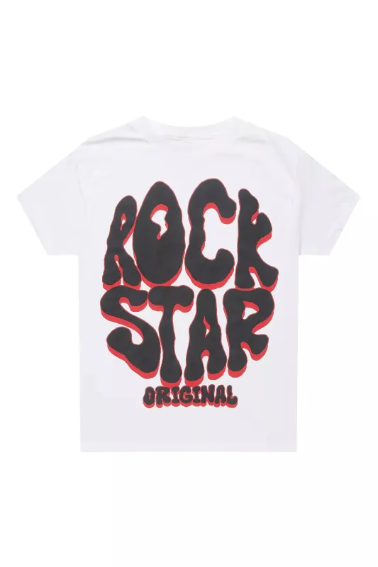 Boys Cass White/Black Graphic T-Shirt sold by Rockstar Original