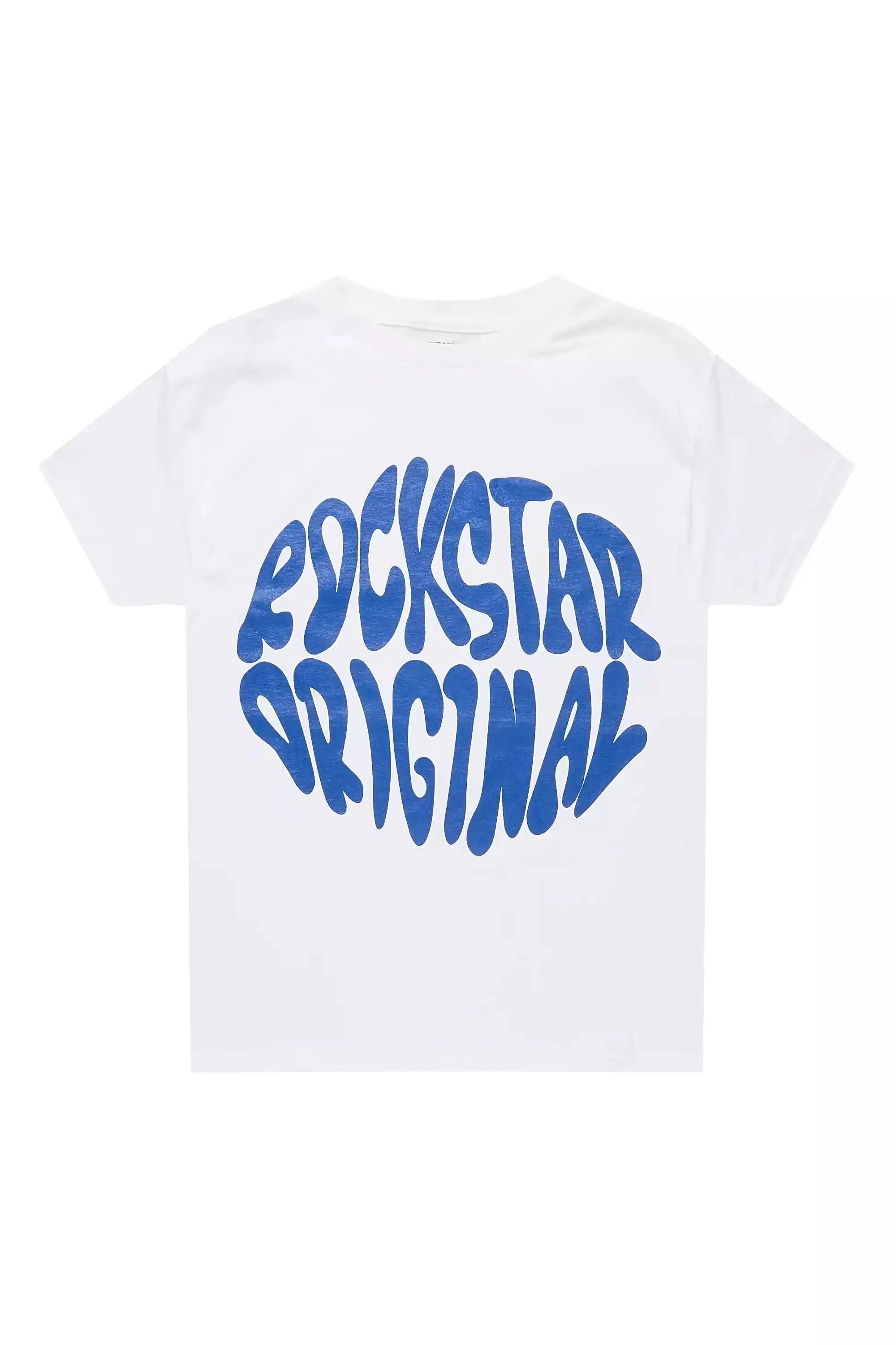 Boys Thierry White/Royal Blue Graphic T-Shirt sold by Rockstar Original