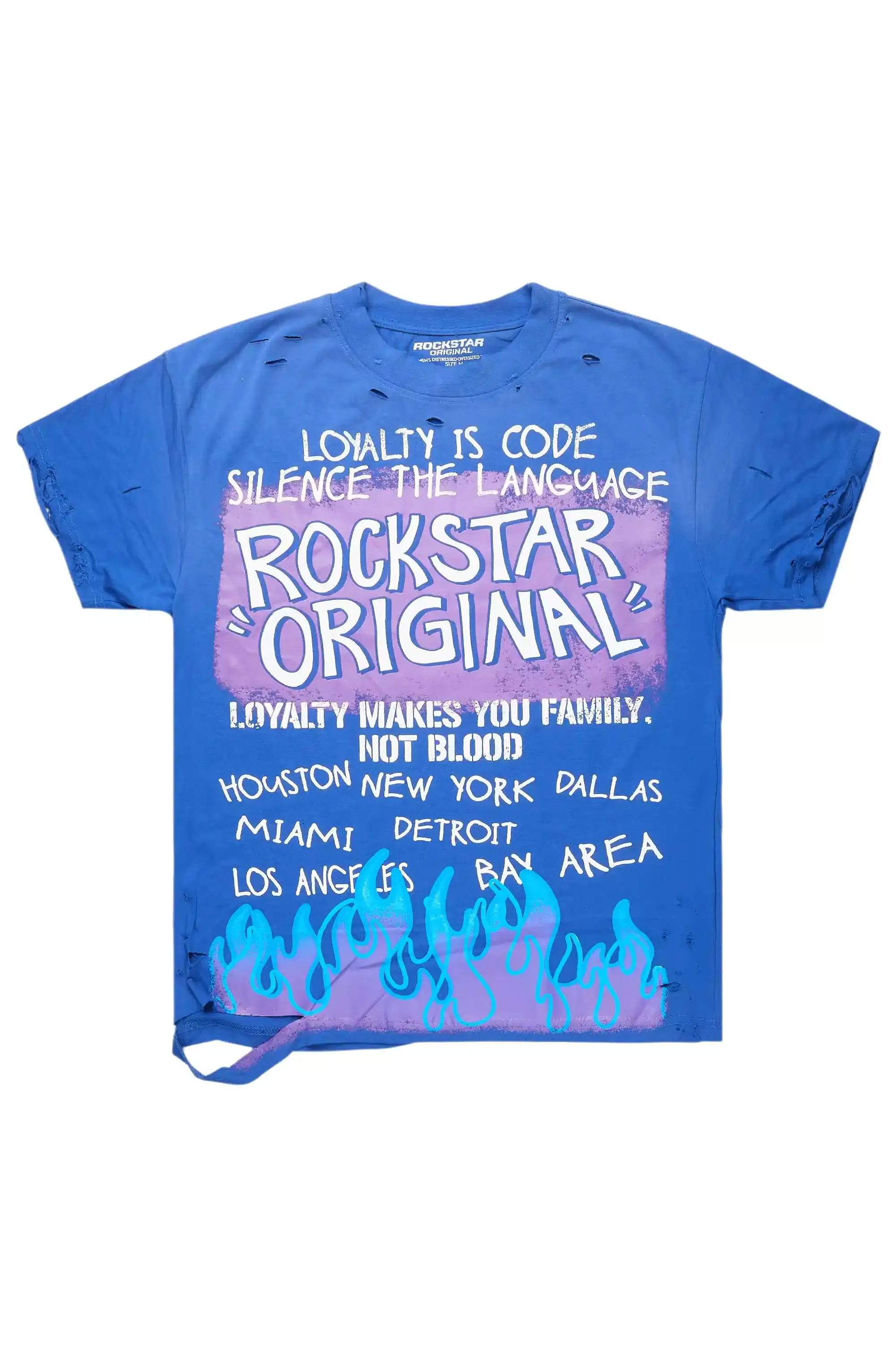 Beno Royal Blue Oversized Graphic T-Shirt sold by Rockstar Original