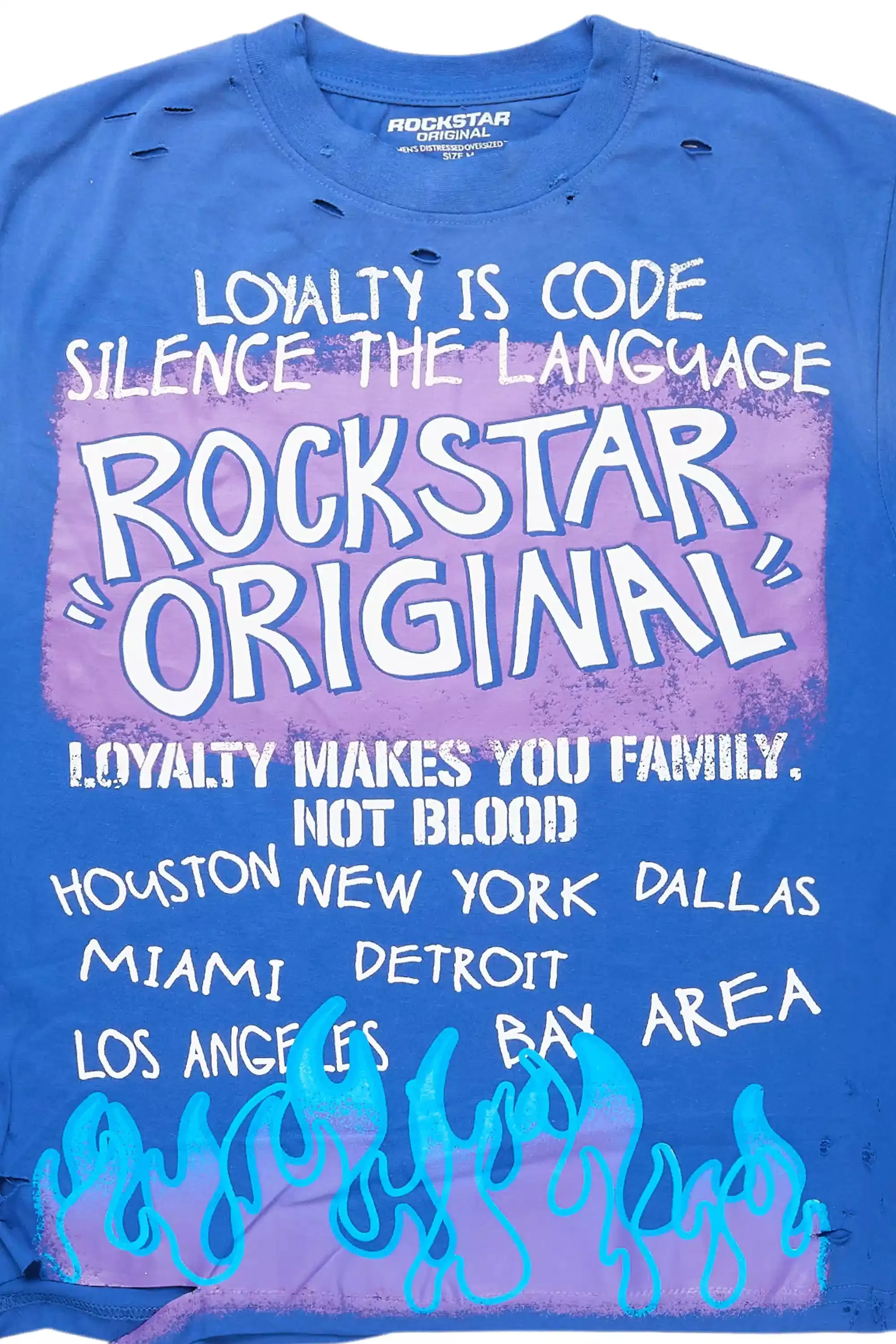 Beno Royal Blue Oversized Graphic T-Shirt sold by Rockstar Original product image thumbnail 2