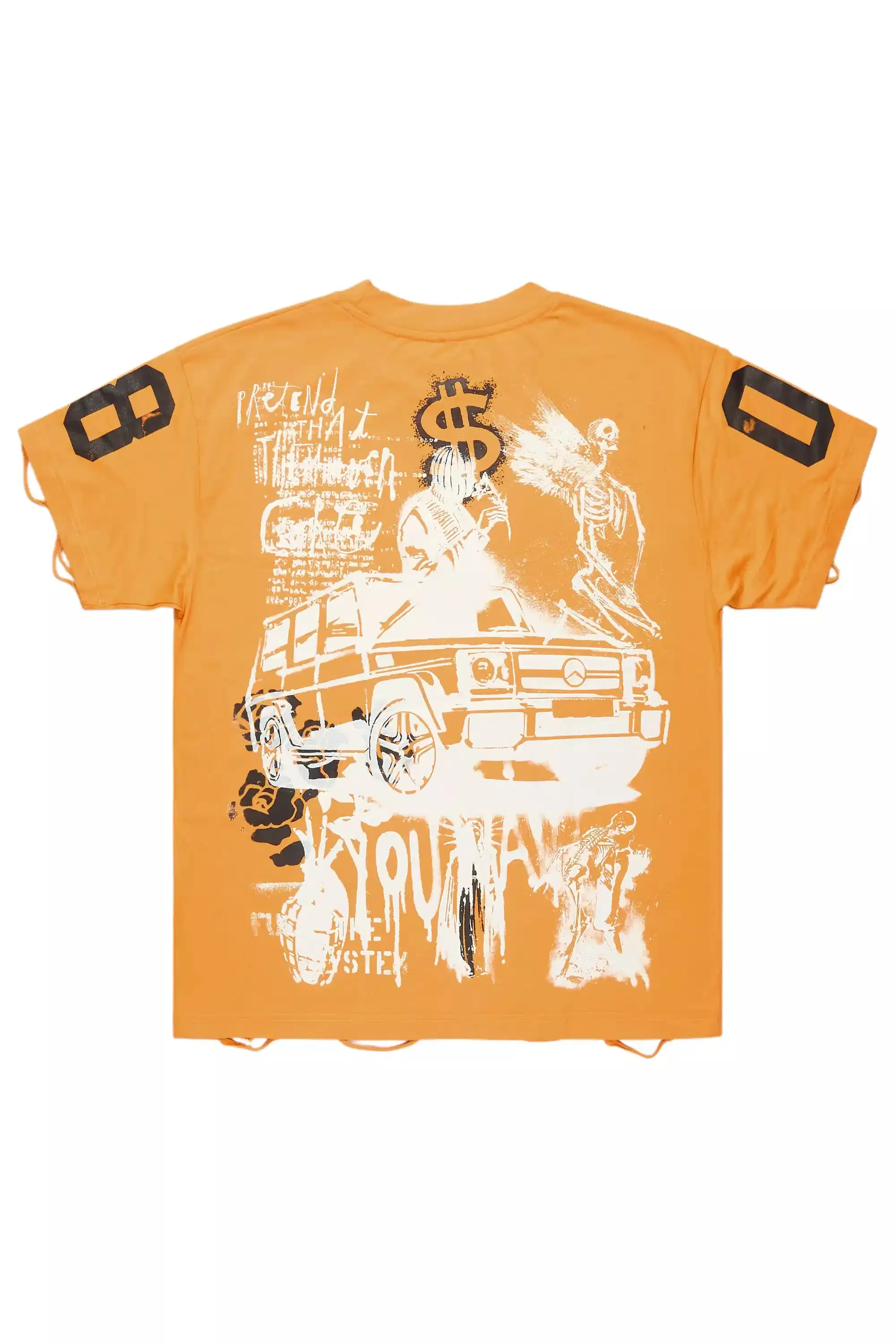 Grill Orange Graphic Oversized T-Shirt sold by Rockstar Original product image thumbnail 3