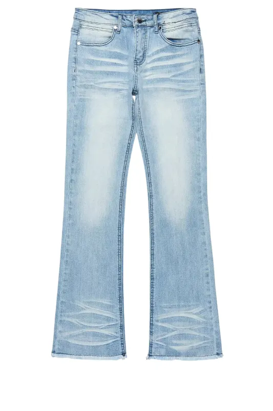 Boys Dag Dark Blue Stacked Flare Jean sold by Rockstar Original