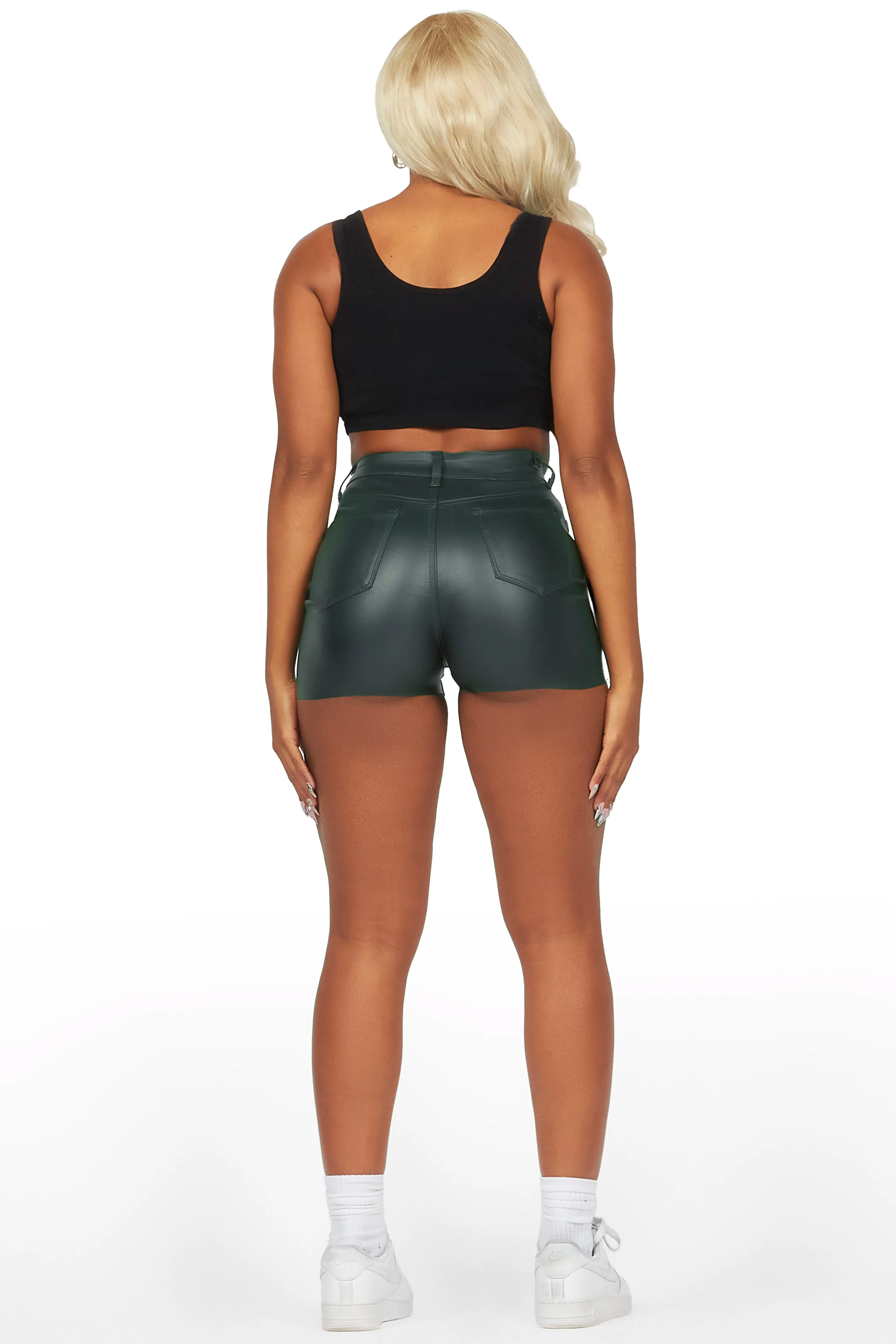 Tamry Green PU Short sold by Rockstar Original product image thumbnail 5