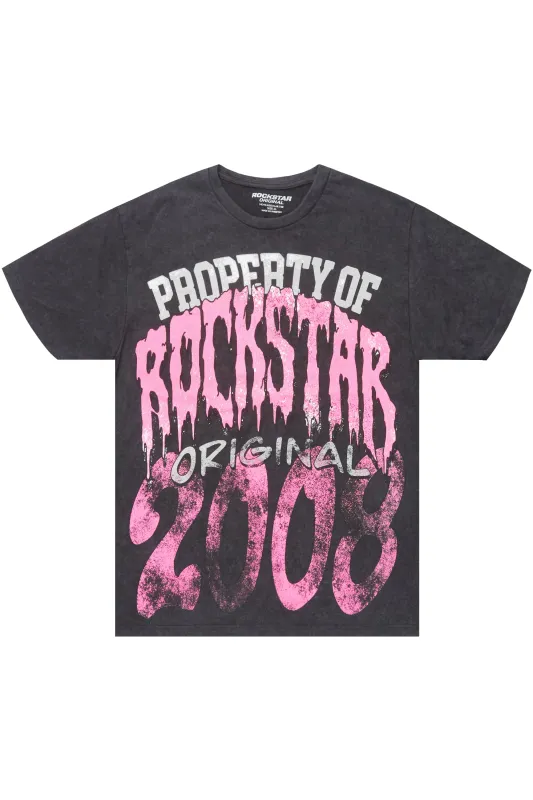 Cashena Vintage Black Oversized T-Shirt made by Rockstar Original