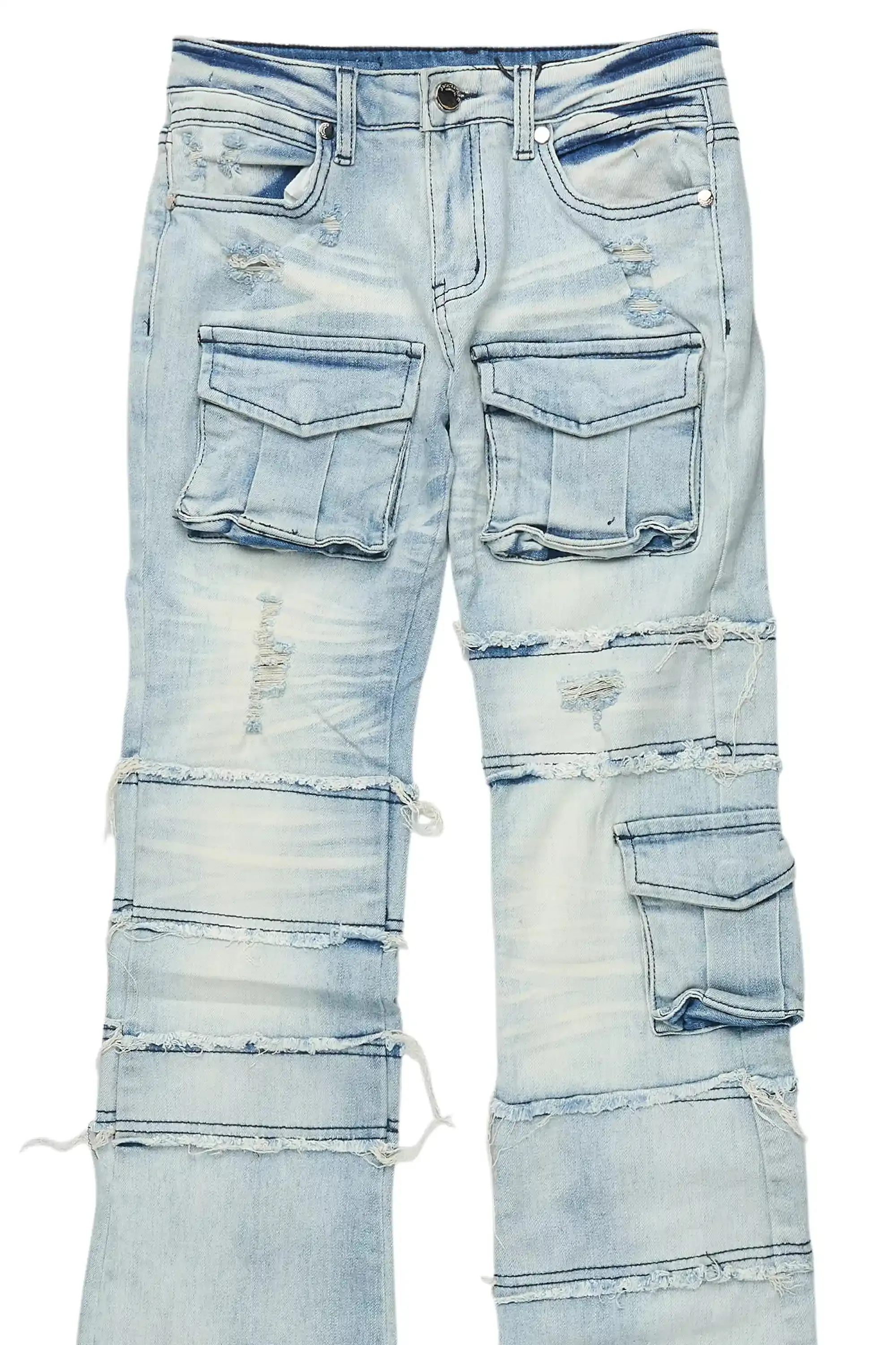 Boys Folant Light Blue Stacked Flare Jean sold by Rockstar Original product image thumbnail 2