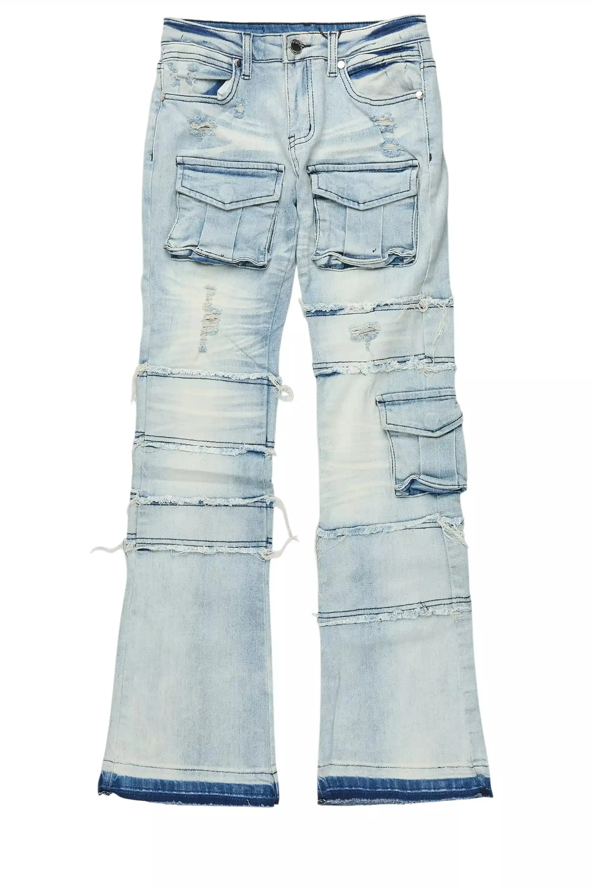 Boys Folant Light Blue Stacked Flare Jean sold by Rockstar Original