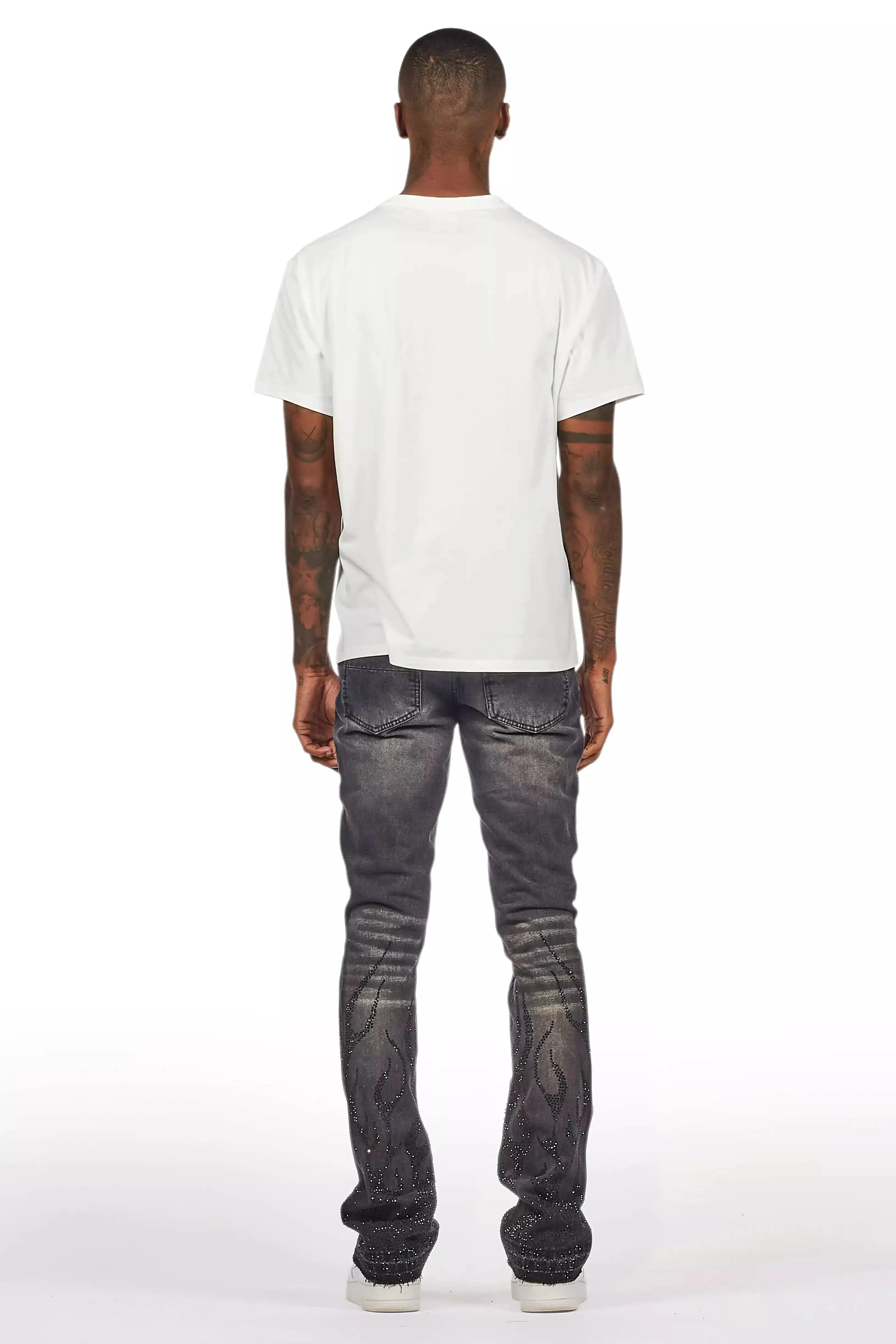 Machete Dark Grey Stacked Flare Jean sold by Rockstar Original product image thumbnail 5