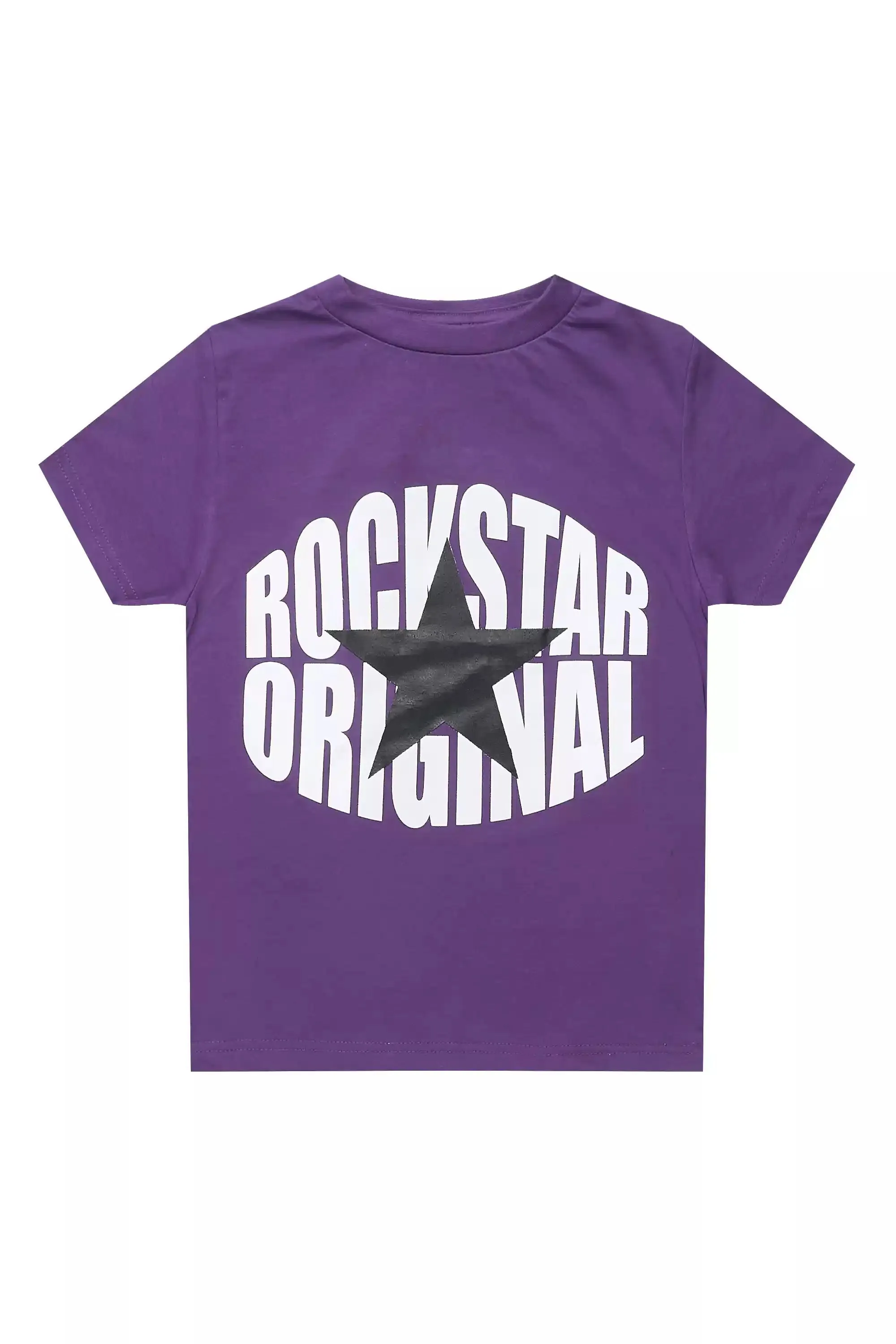 Boys Ezra Purple/White Graphic T-Shirt sold by Rockstar Original
