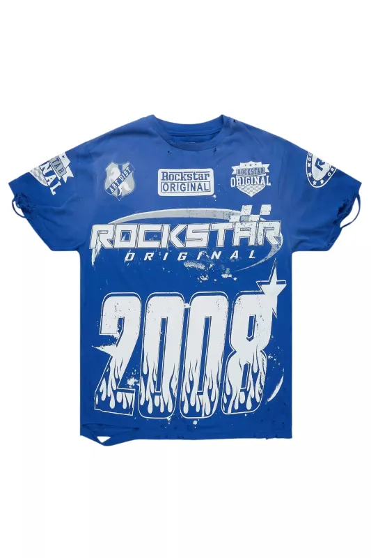 Esha Royal Blue Oversized T-Shirt sold by Rockstar Original