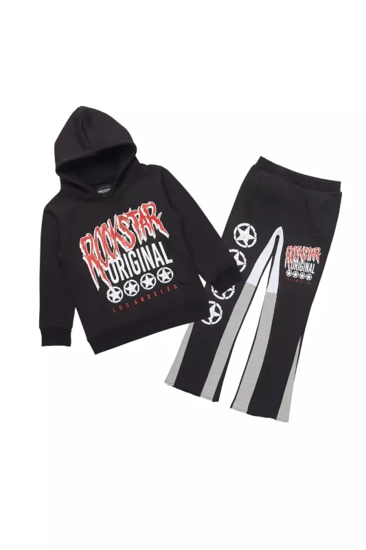 Boys Wizzurd Black/Grey Stacked Flare Track Set sold by Rockstar Original