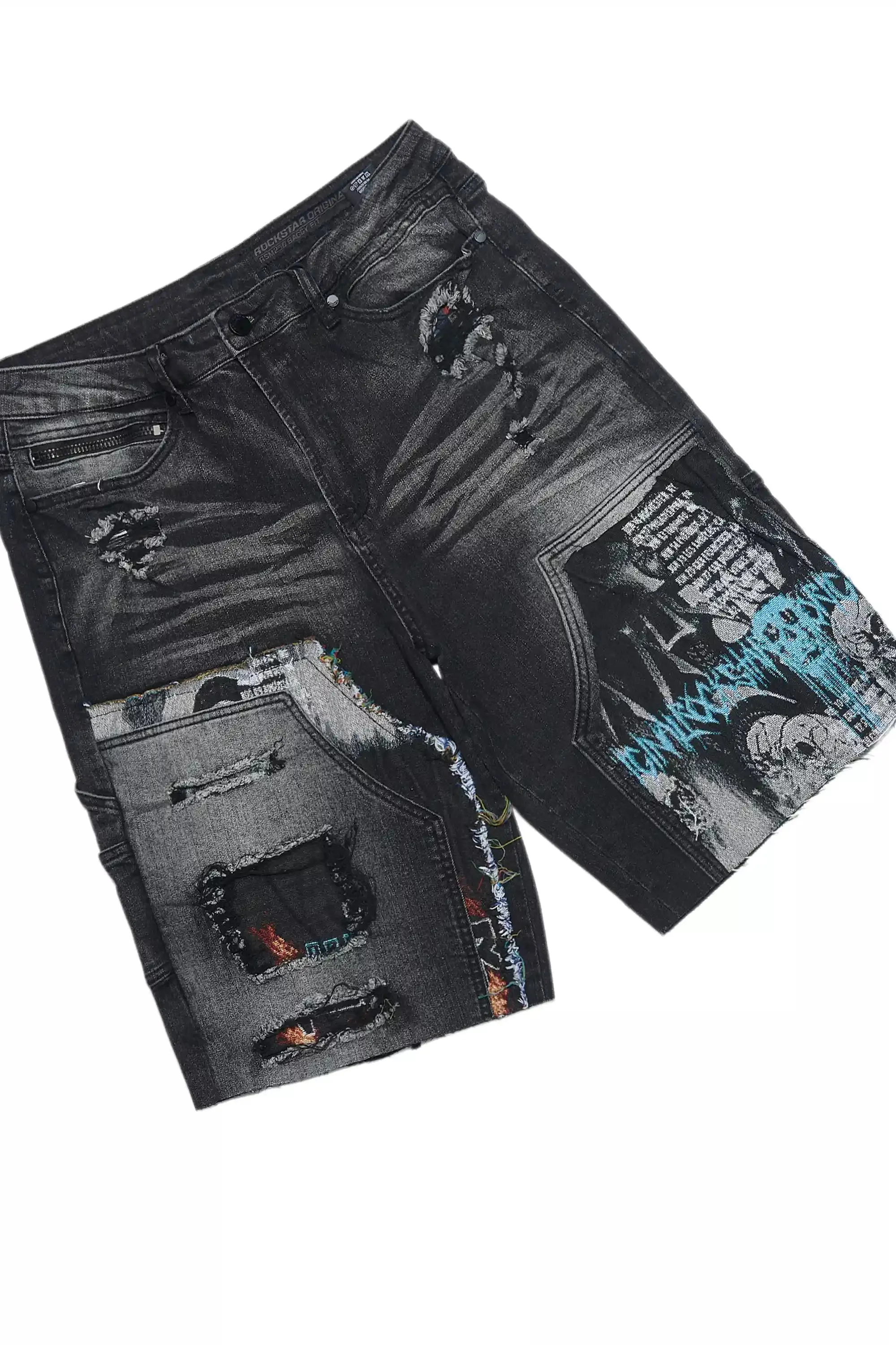 Balius Black T-Shirt/Denim Short Set sold by Rockstar Original product image thumbnail 3