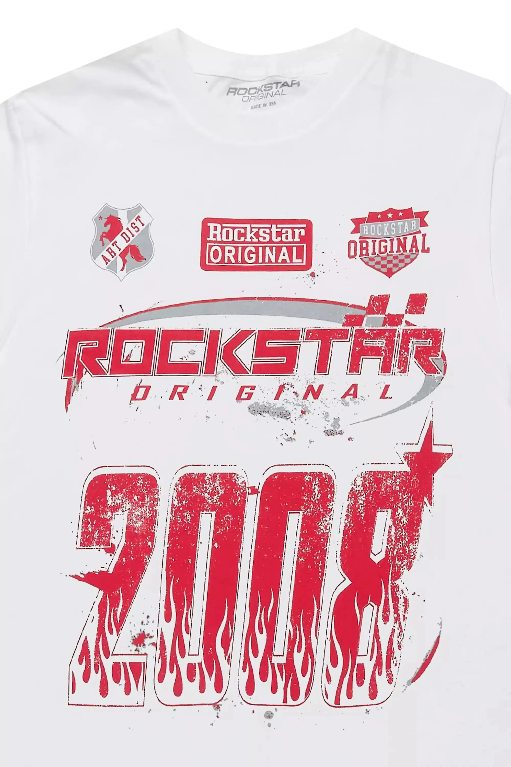 Boys Amos White/Red Graphic T-Shirt sold by Rockstar Original product image thumbnail 2