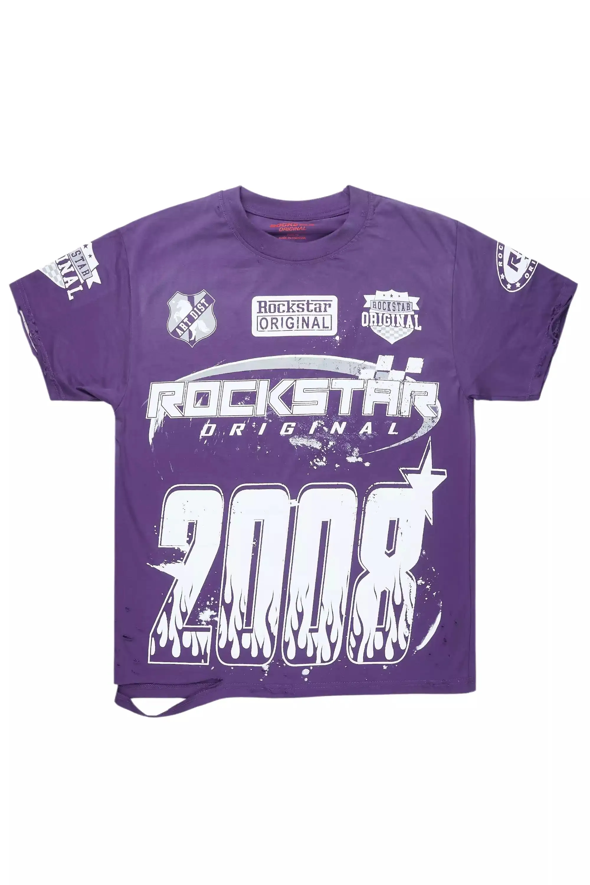 Amos Purple/White Graphic T-Shirt sold by Rockstar Original