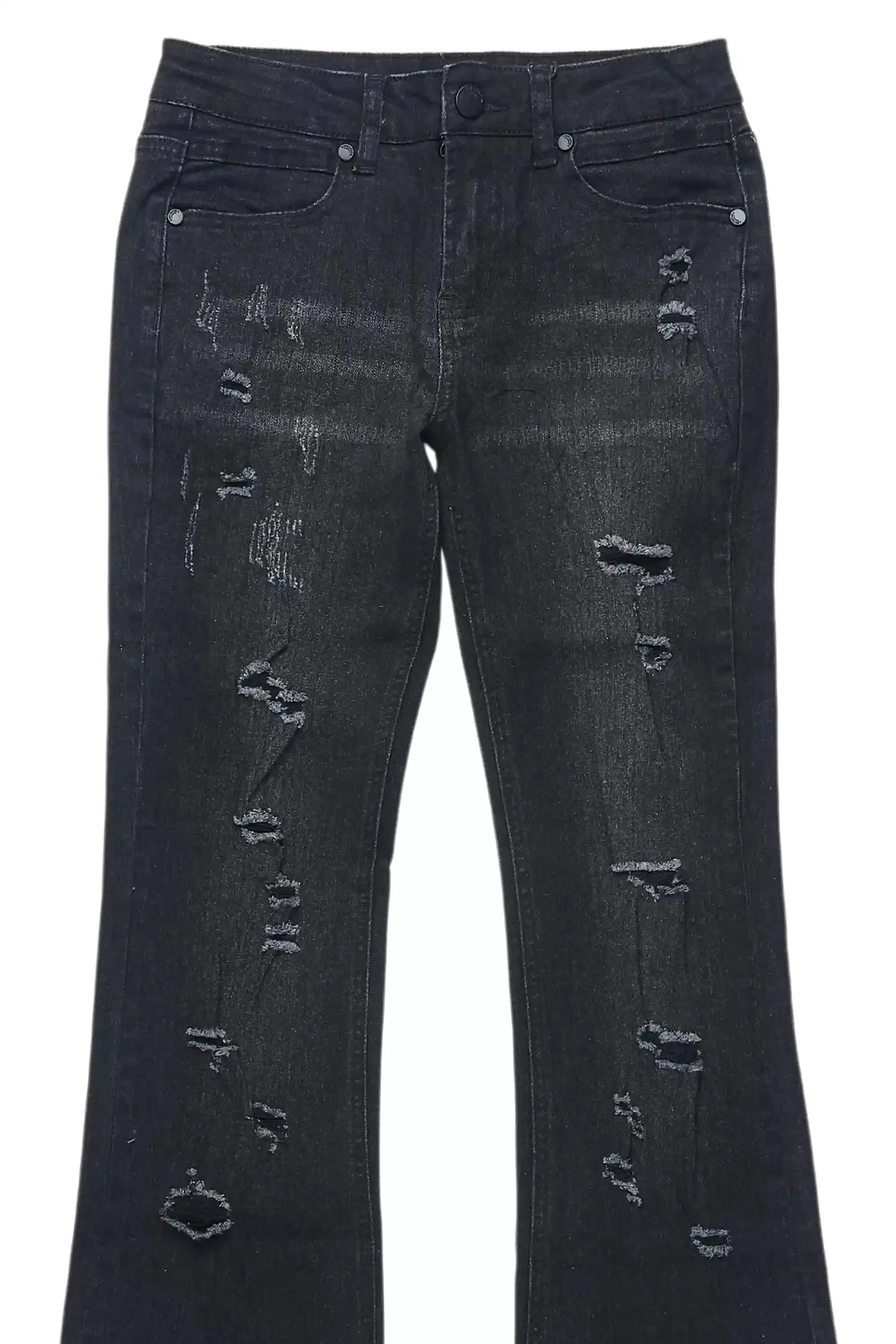 Boys Stellan Black Stacked Flare Jean sold by Rockstar Original product image thumbnail 2