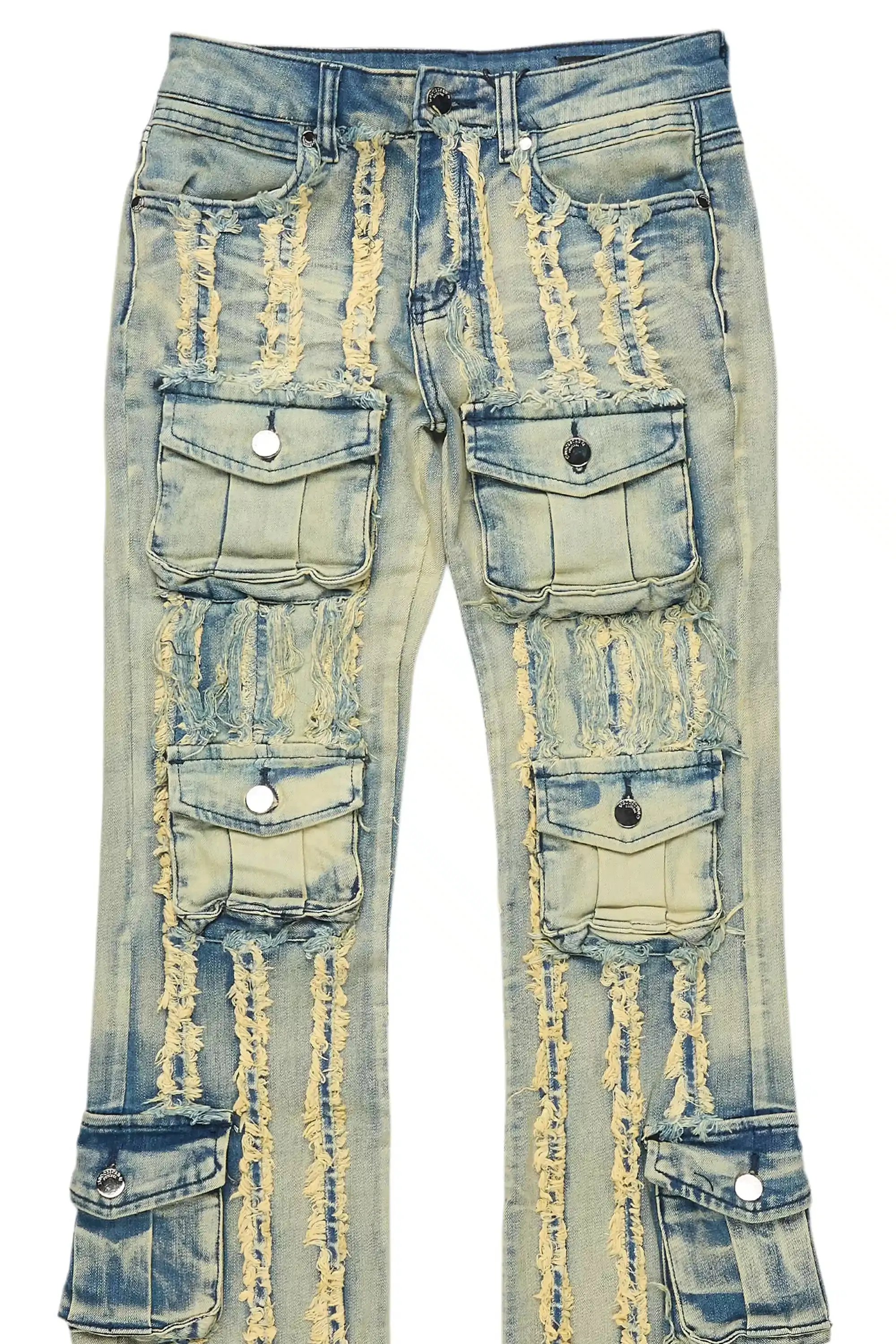 Boys Frey Blue Stacked Flare Jean sold by Rockstar Original product image thumbnail 2