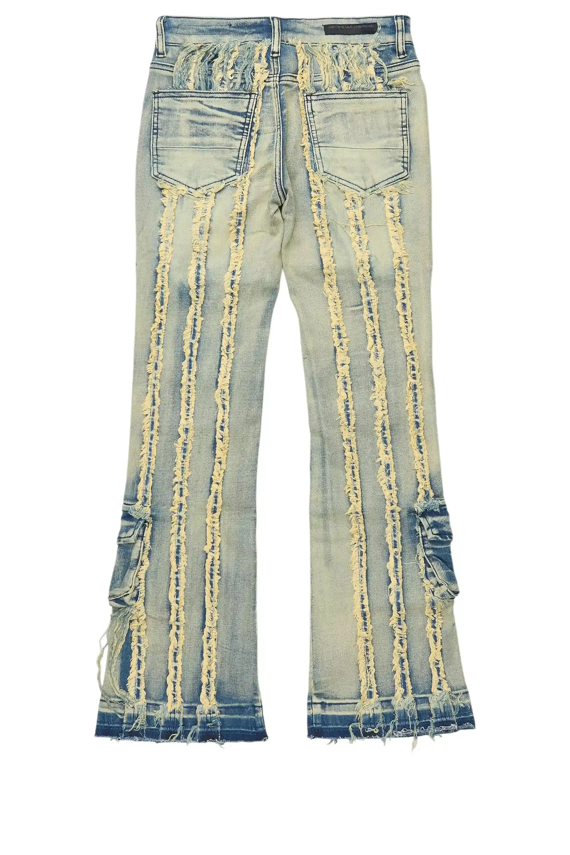 Boys Frey Blue Stacked Flare Jean sold by Rockstar Original product image thumbnail 3
