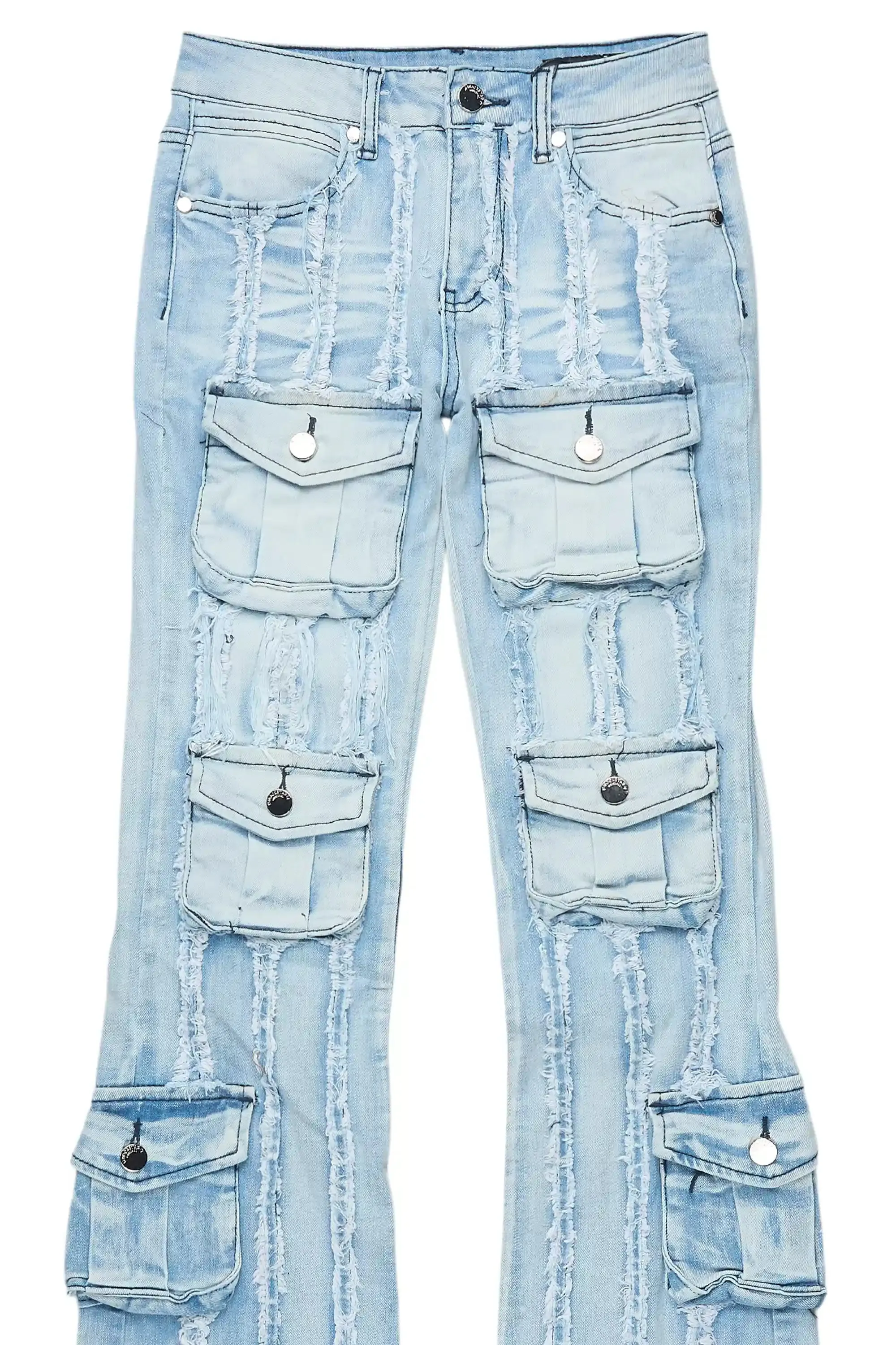 Boys Frey Light Blue Stacked Flare Jean sold by Rockstar Original product image thumbnail 2