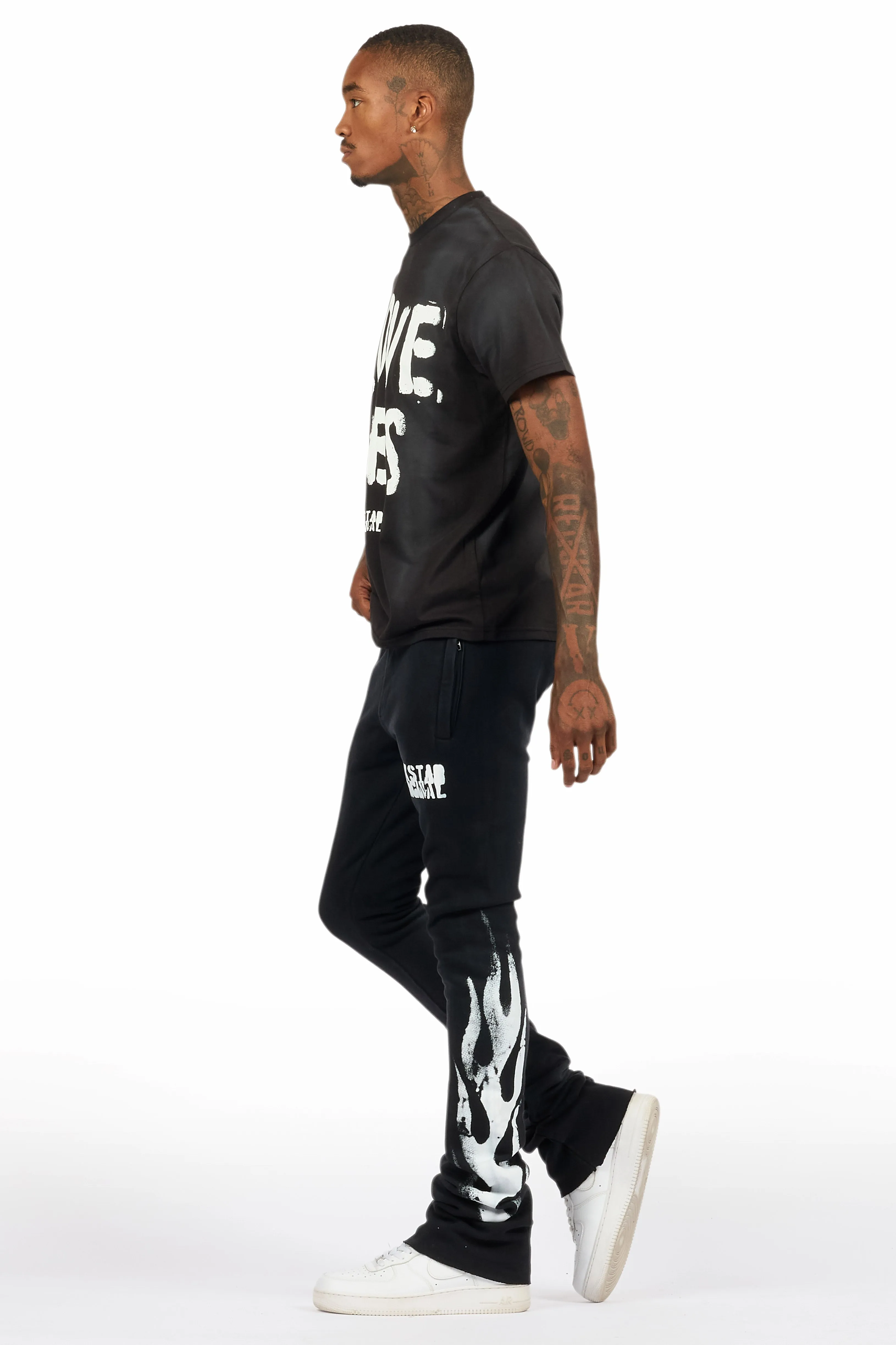 Banyan Black T-Shirt/Stacked Flare Track Set sold by Rockstar Original product image thumbnail 5