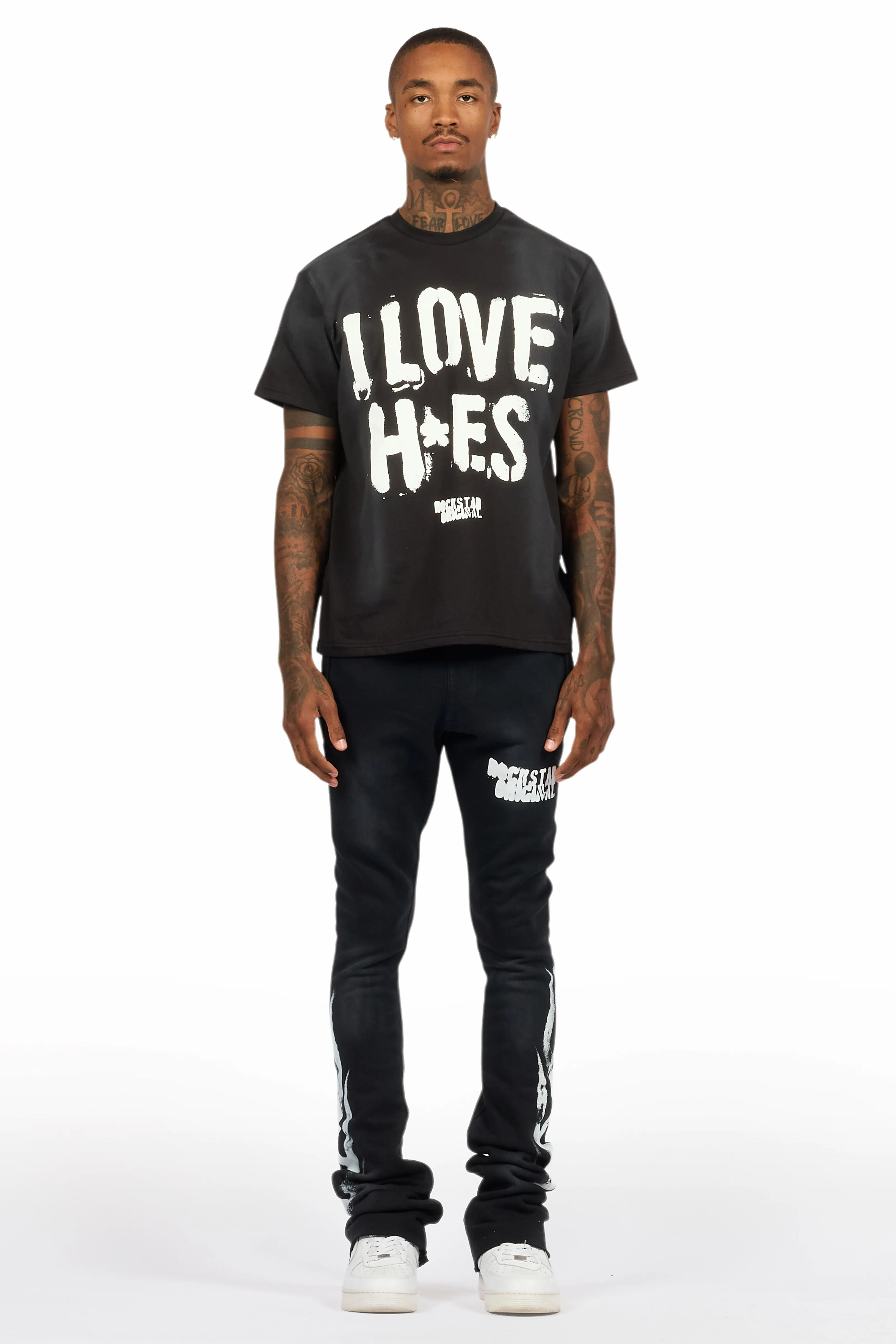 Banyan Black T-Shirt/Stacked Flare Track Set sold by Rockstar Original product image thumbnail 2