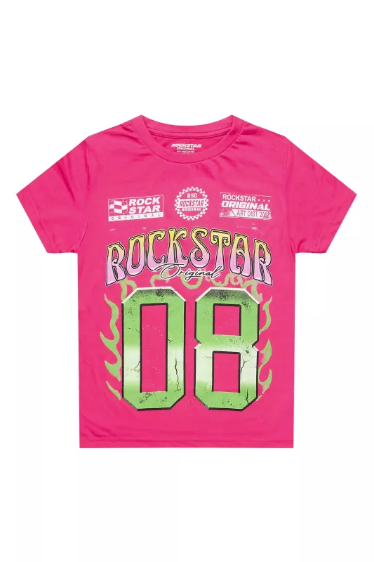 Girls Quito Fuchsia/Multi Graphic T-Shirt sold by Rockstar Original