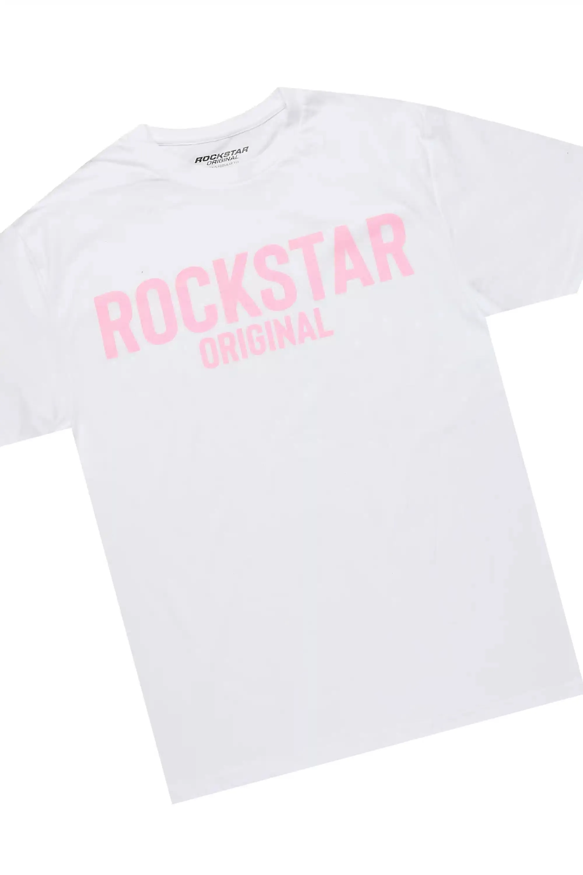 Zeontee White/Pink T-Shirt Short Set sold by Rockstar Original product image thumbnail 2