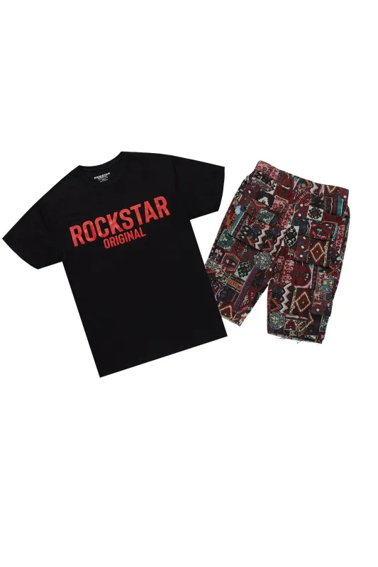 Laylah Black T-Shirt Short Set sold by Rockstar Original