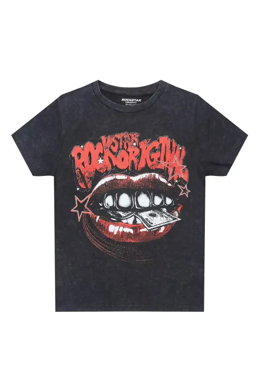 Boys Kaizen Vintage Black Graphic T-Shirt sold by Rockstar Original