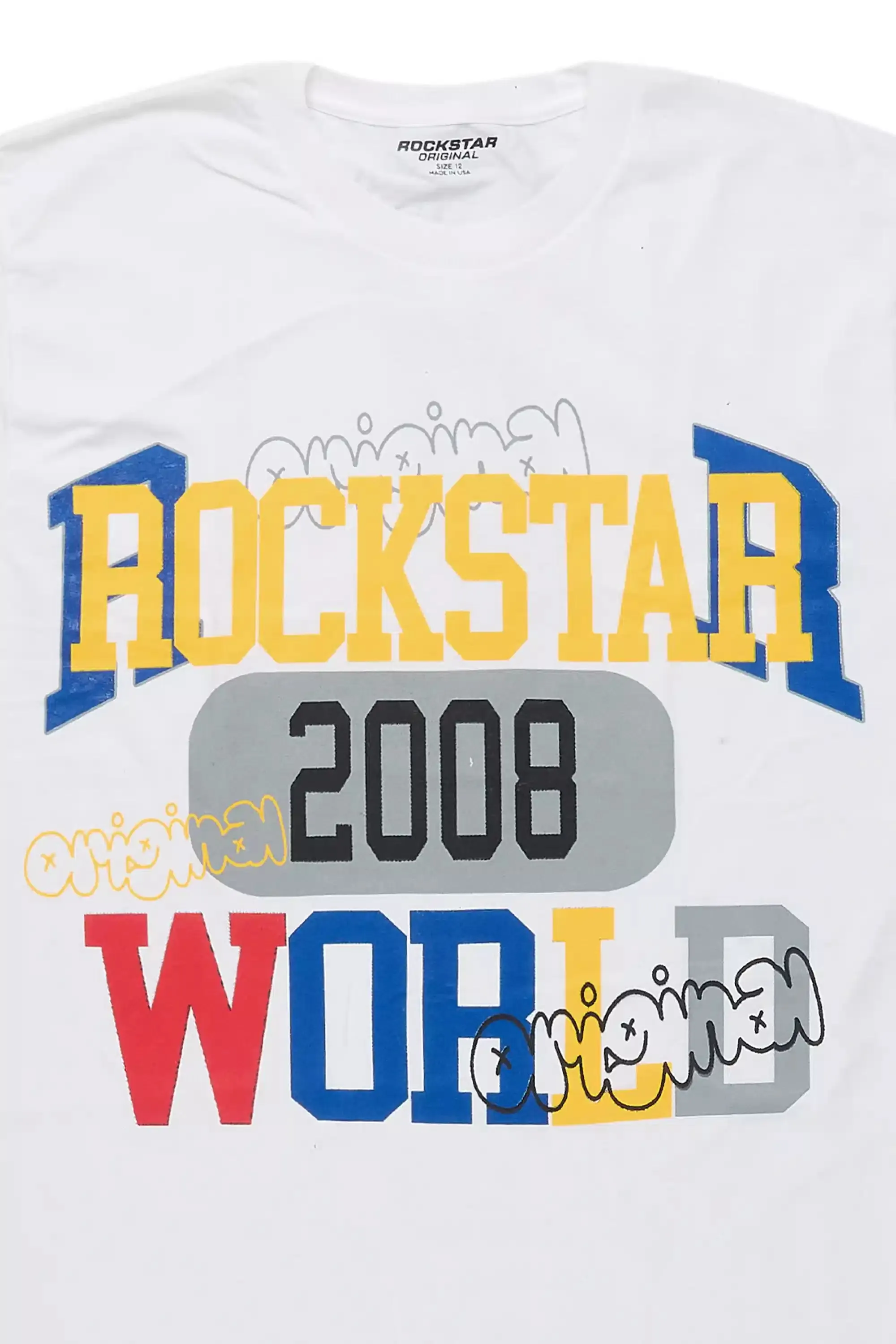 Boys Daria White/Multi Graphic Muscle T-Shirt sold by Rockstar Original product image thumbnail 2