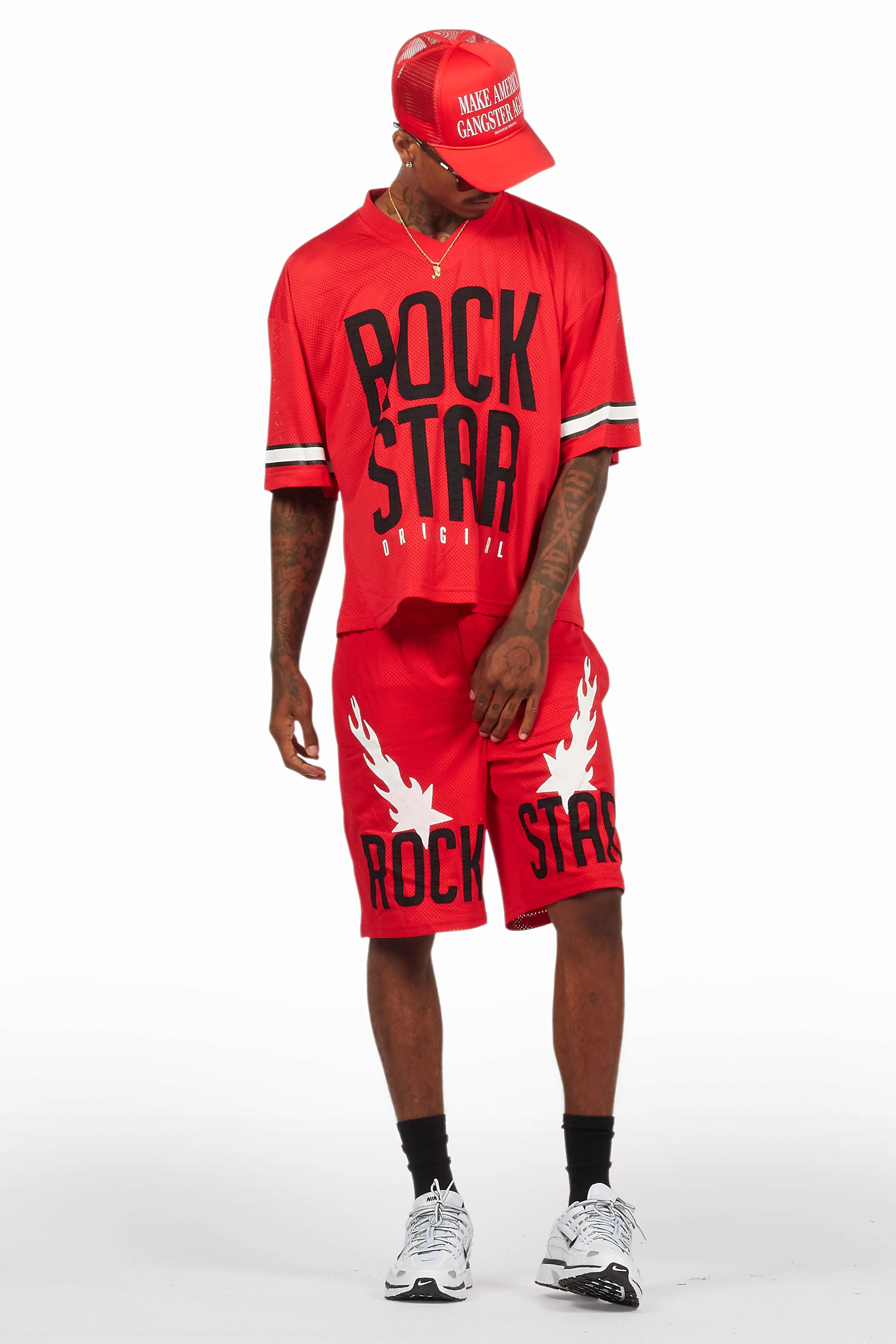 Climi Red T-Shirt/Short Set sold by Rockstar Original product image thumbnail 3