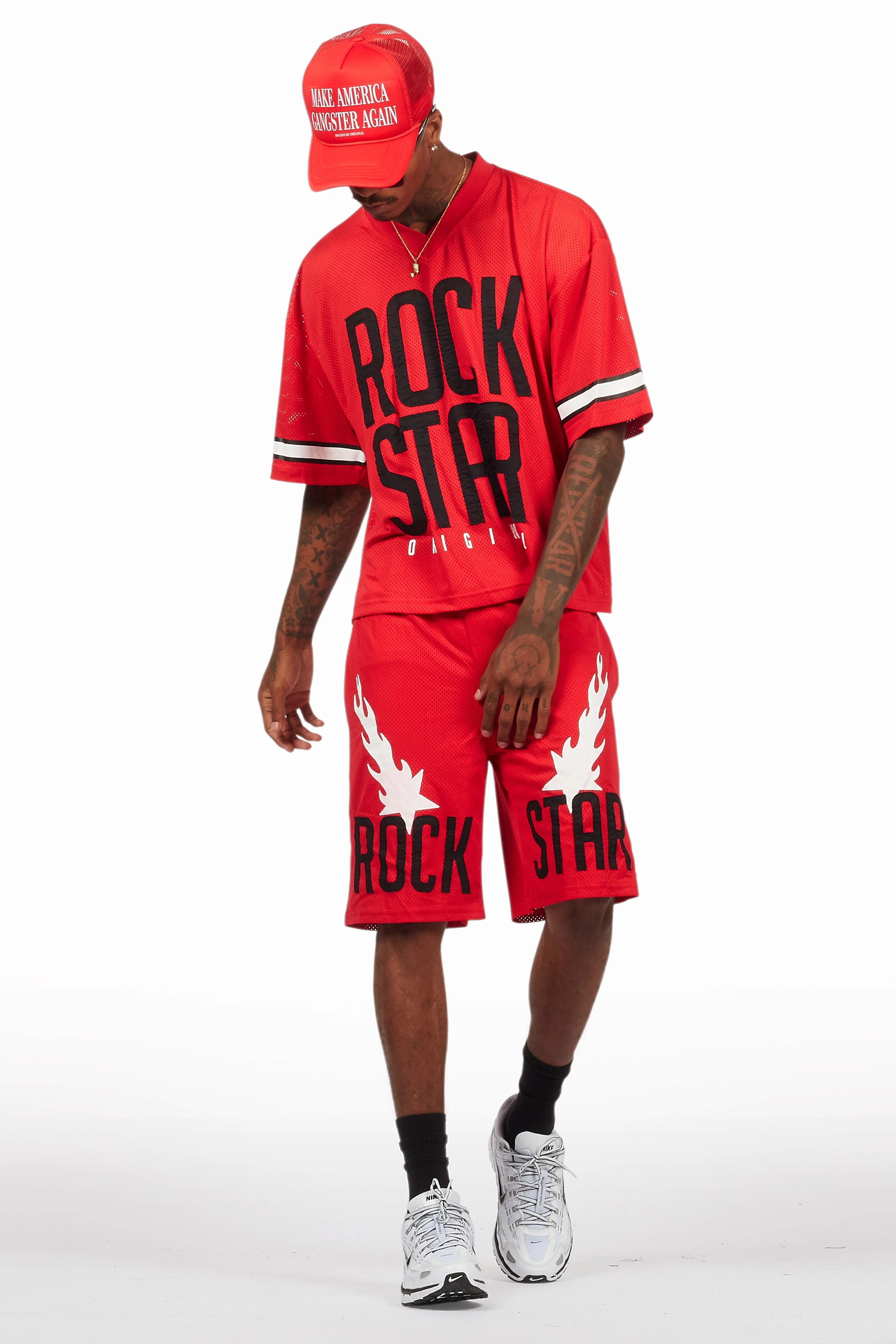 Climi Red T-Shirt/Short Set sold by Rockstar Original product image thumbnail 4