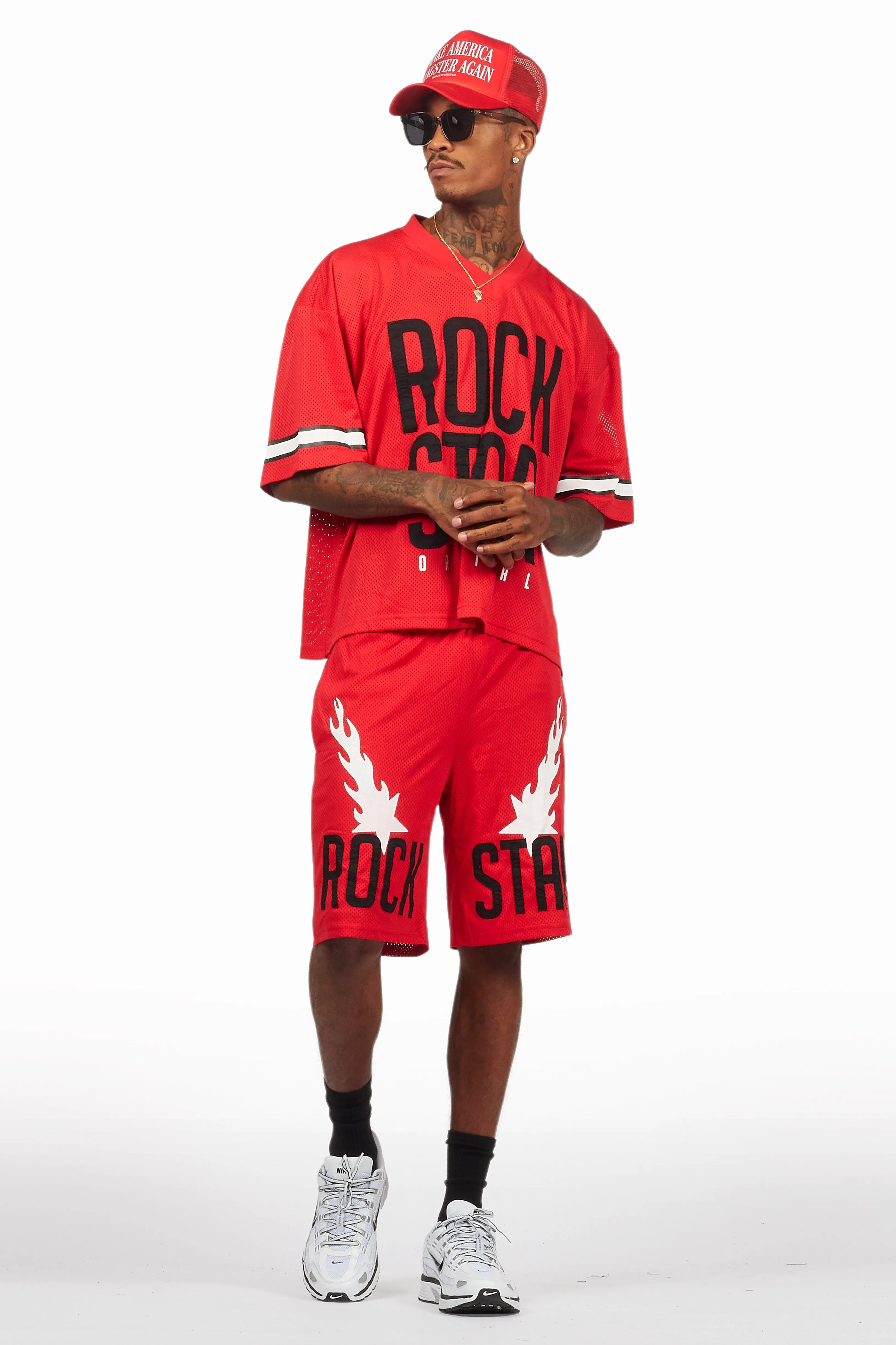 Climi Red T-Shirt/Short Set sold by Rockstar Original product image thumbnail 2