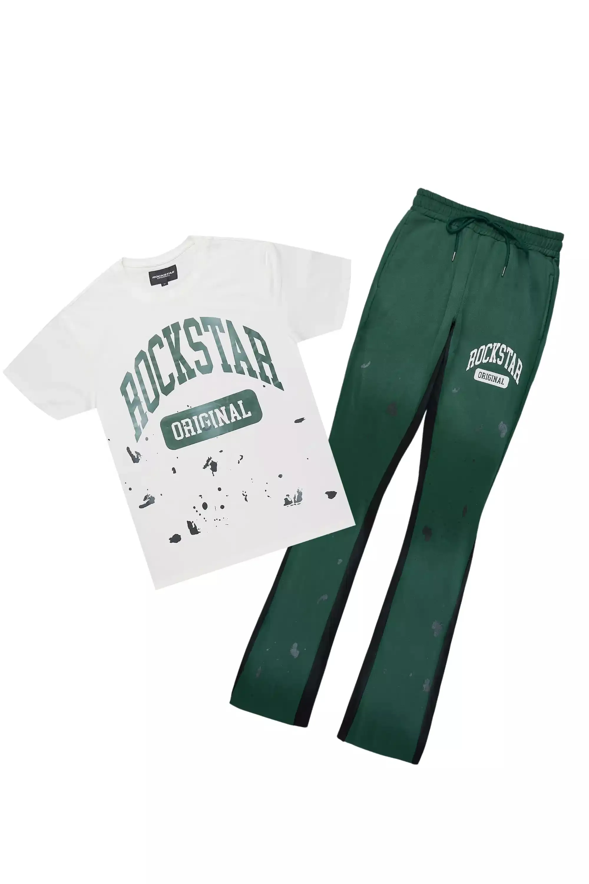Rainer Green T-Shirt/Stacked Flare Track Set sold by Rockstar Original