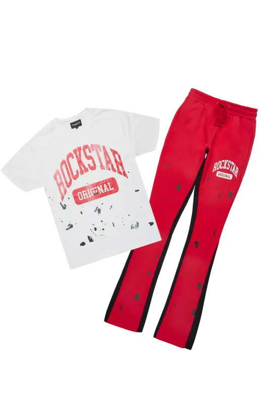 Rainer Red T-Shirt/Stacked Flare Track Set sold by Rockstar Original
