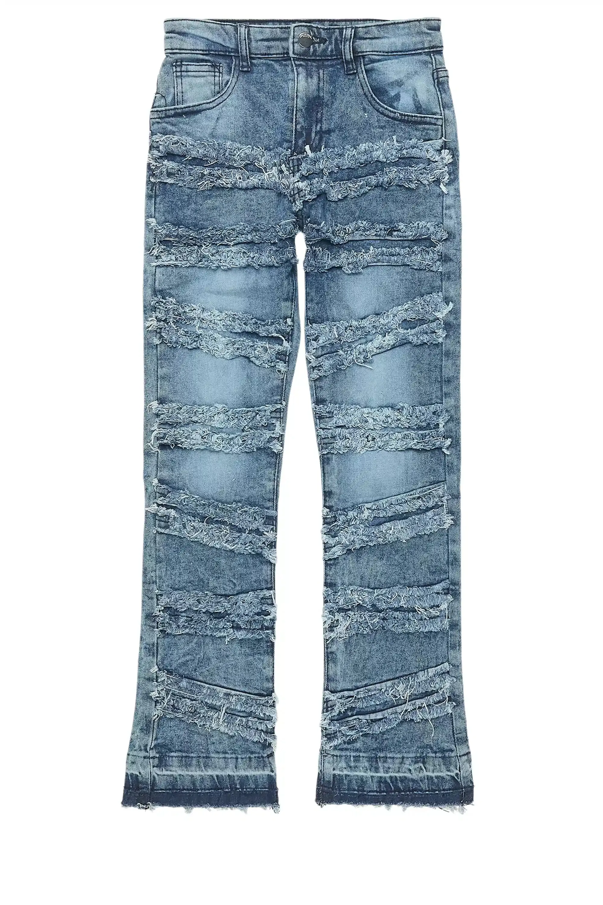 Boys Eli Blue Wash Flare Frayed Jean sold by Rockstar Original