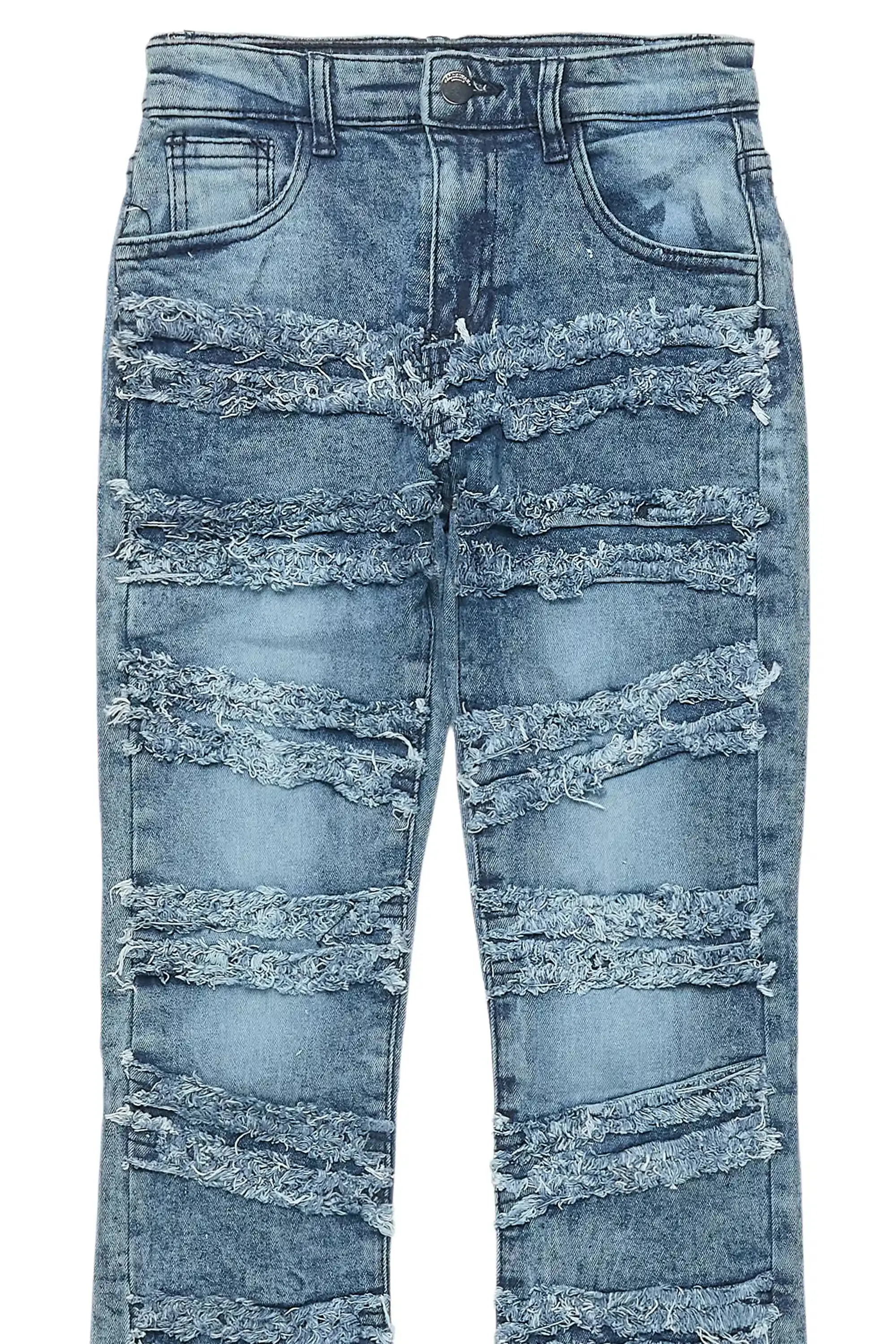 Boys Eli Blue Wash Flare Frayed Jean sold by Rockstar Original product image thumbnail 2