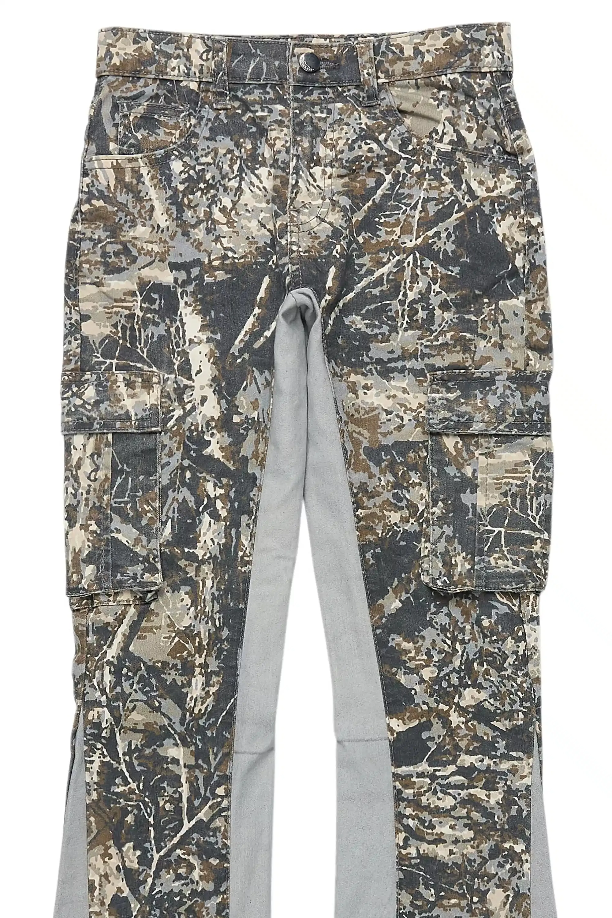 Boys Oak Grey Tree Camo Flare Cargo Jean sold by Rockstar Original product image thumbnail 2