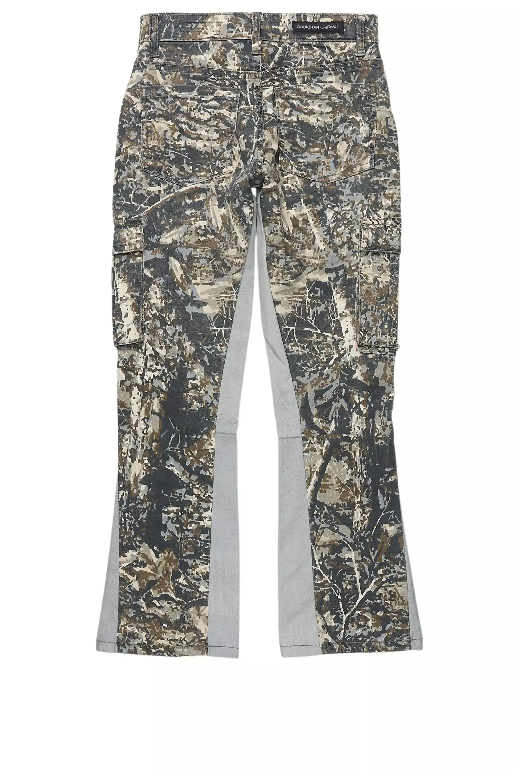 Boys Oak Grey Tree Camo Flare Cargo Jean sold by Rockstar Original product image thumbnail 3