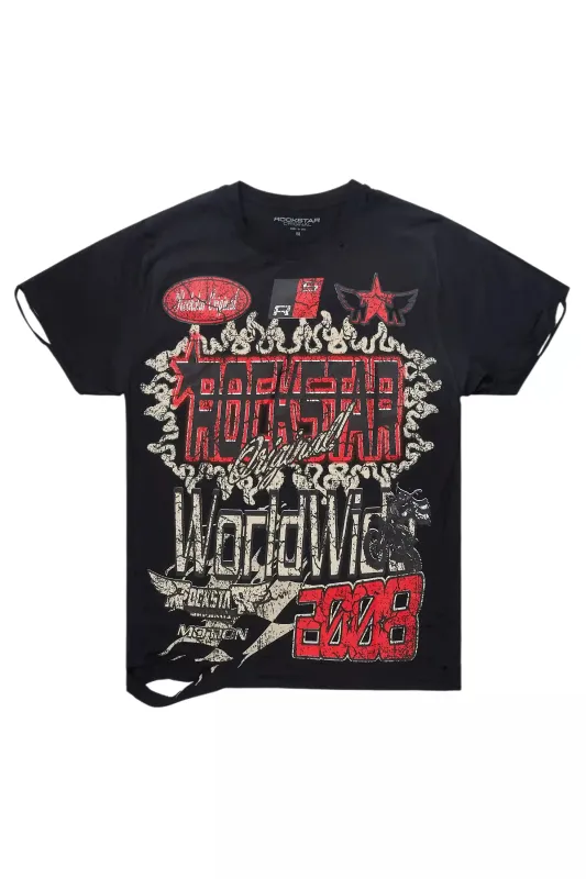 Deangelo Black Graphic T-Shirt sold by Rockstar Original