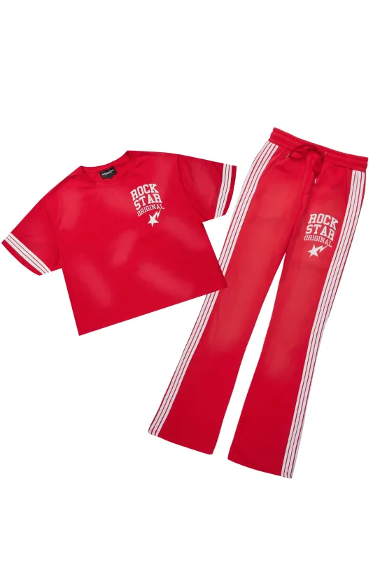 Gerrit Red T-Shirt/Stacked Flare Track Set sold by Rockstar Original