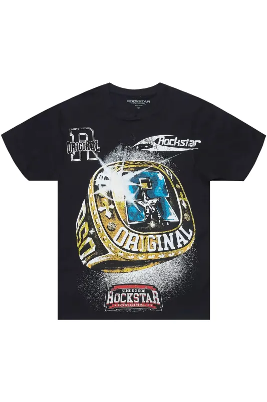 Gemchamp Black Graphic T-Shirt sold by Rockstar Original