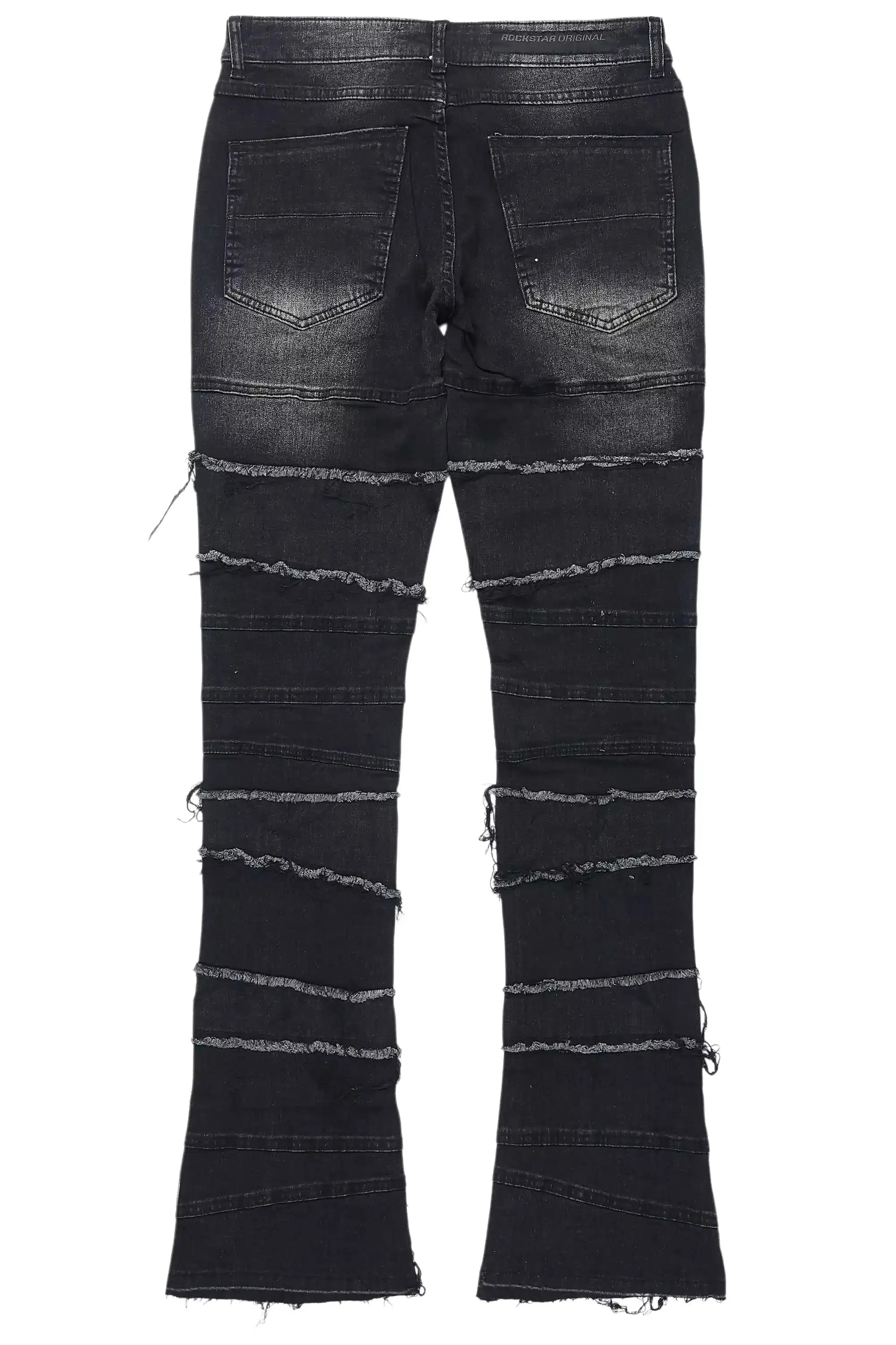 Franko Dark Grey Stacked Flare Jean sold by Rockstar Original product image thumbnail 3