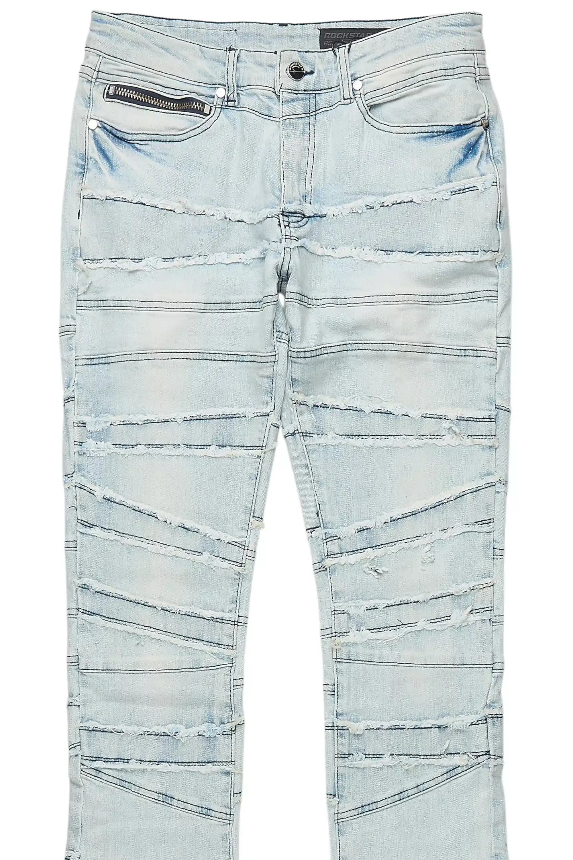 Franko Light Blue Stacked Flare Jean sold by Rockstar Original product image thumbnail 2