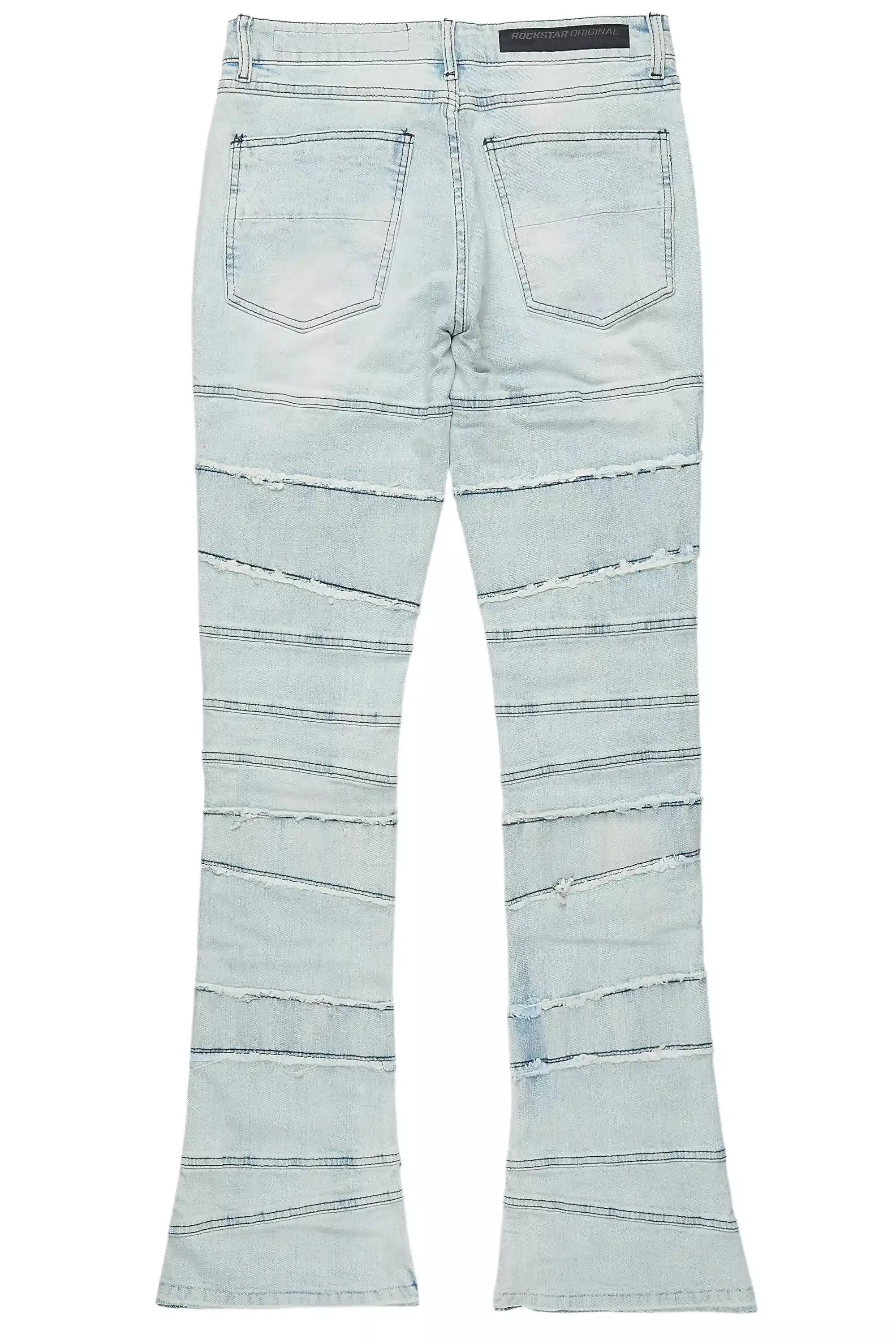 Franko Light Blue Stacked Flare Jean sold by Rockstar Original product image thumbnail 3