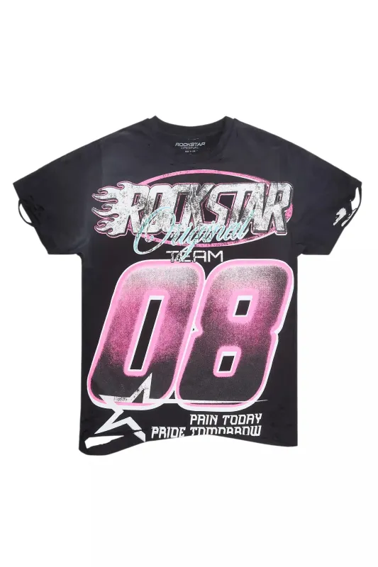 Mistelle Black Oversized T-Shirt sold by Rockstar Original