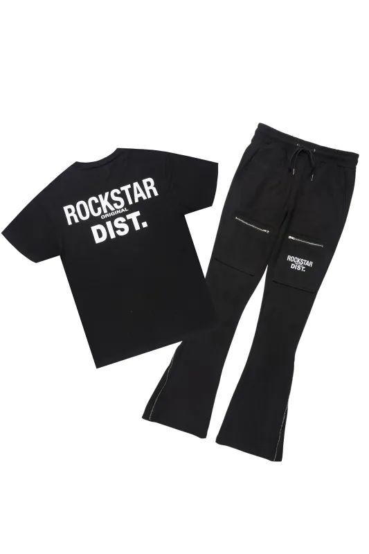 Renard Black T-Shirt/Stacked Flare Track Set sold by Rockstar Original
