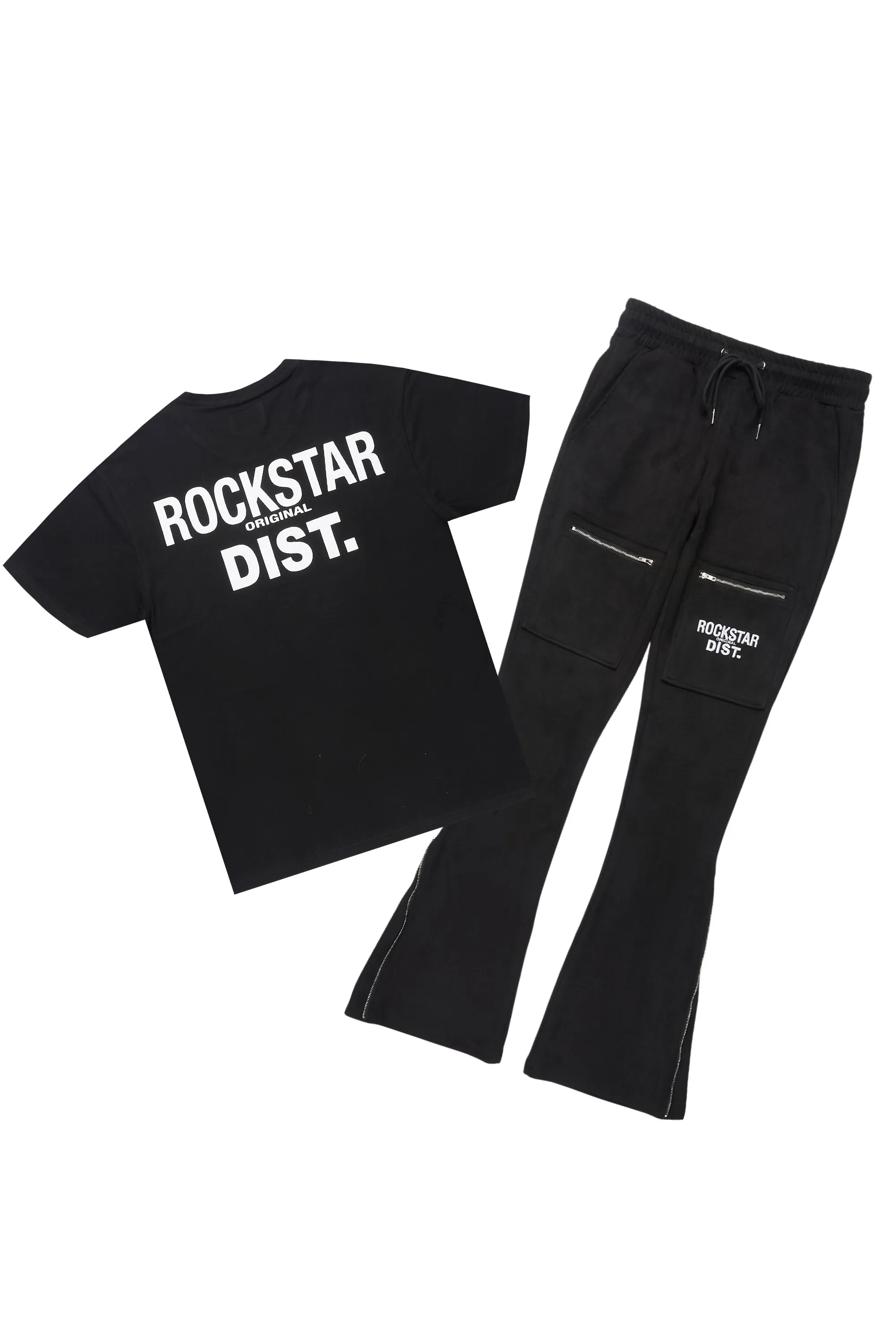 Renard Black T-Shirt/Stacked Flare Track Set sold by Rockstar Original