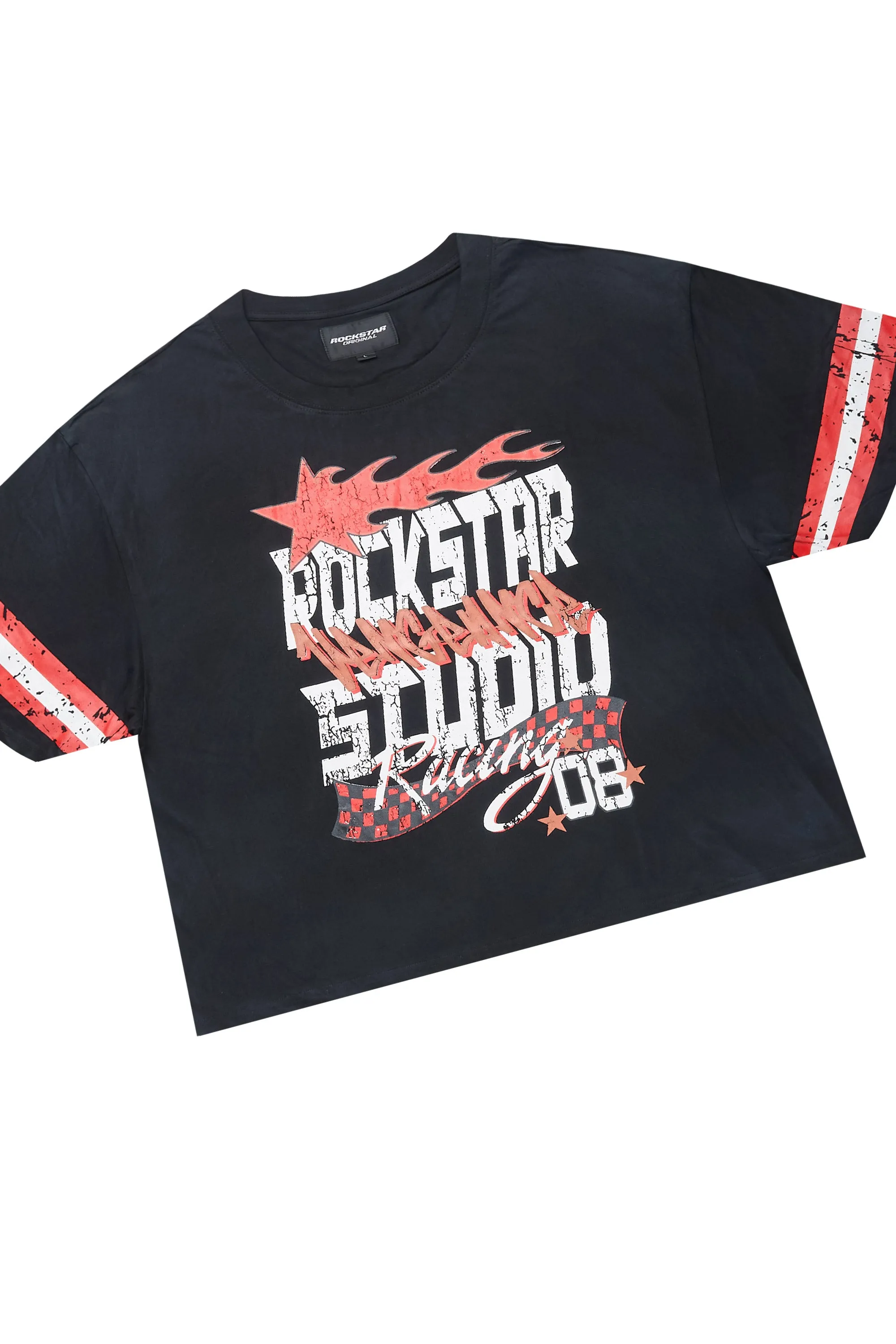 Garo Black T-Shirt/Baggy Stacked Track Set sold by Rockstar Original product image thumbnail 2