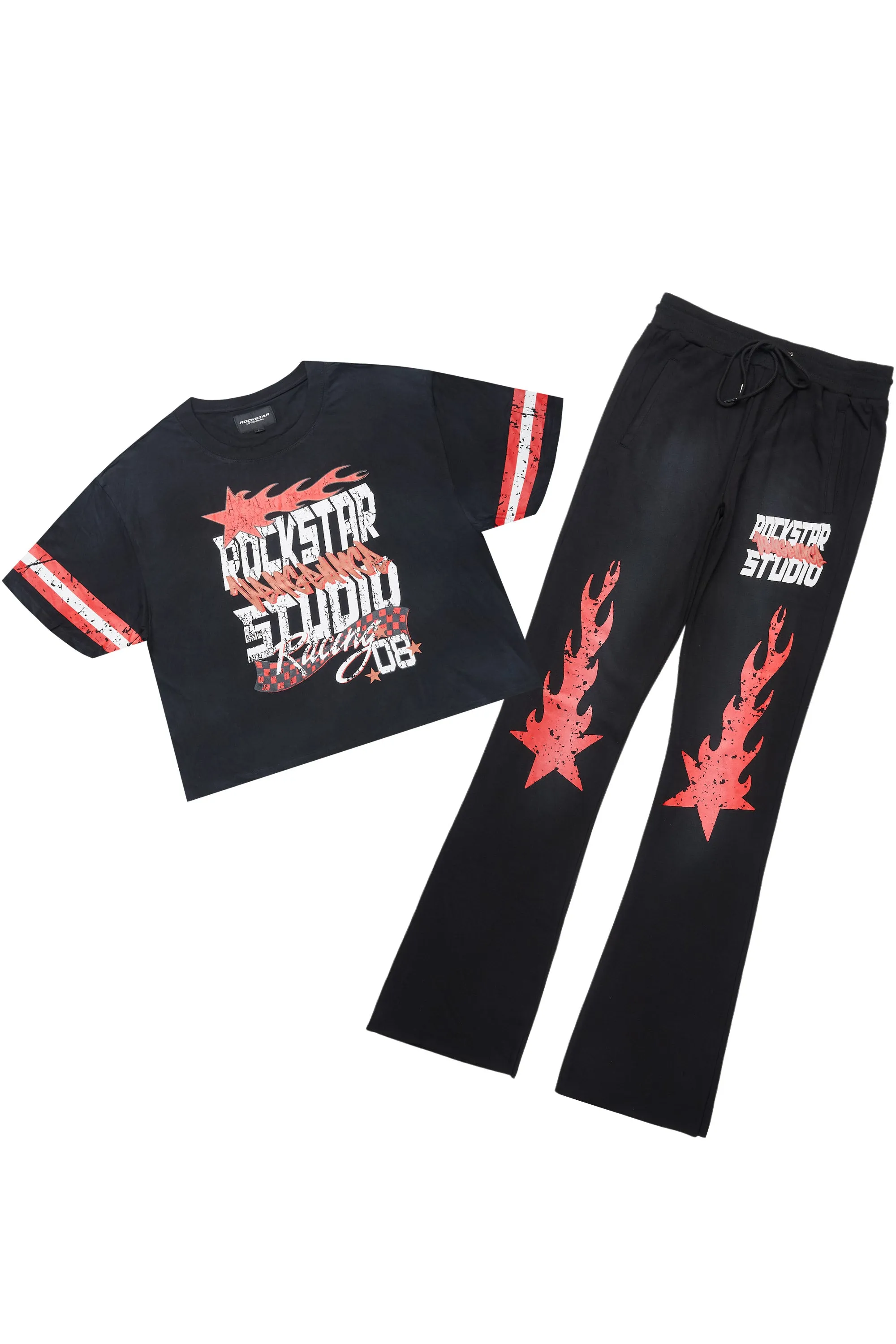 Garo Black T-Shirt/Baggy Stacked Track Set sold by Rockstar Original