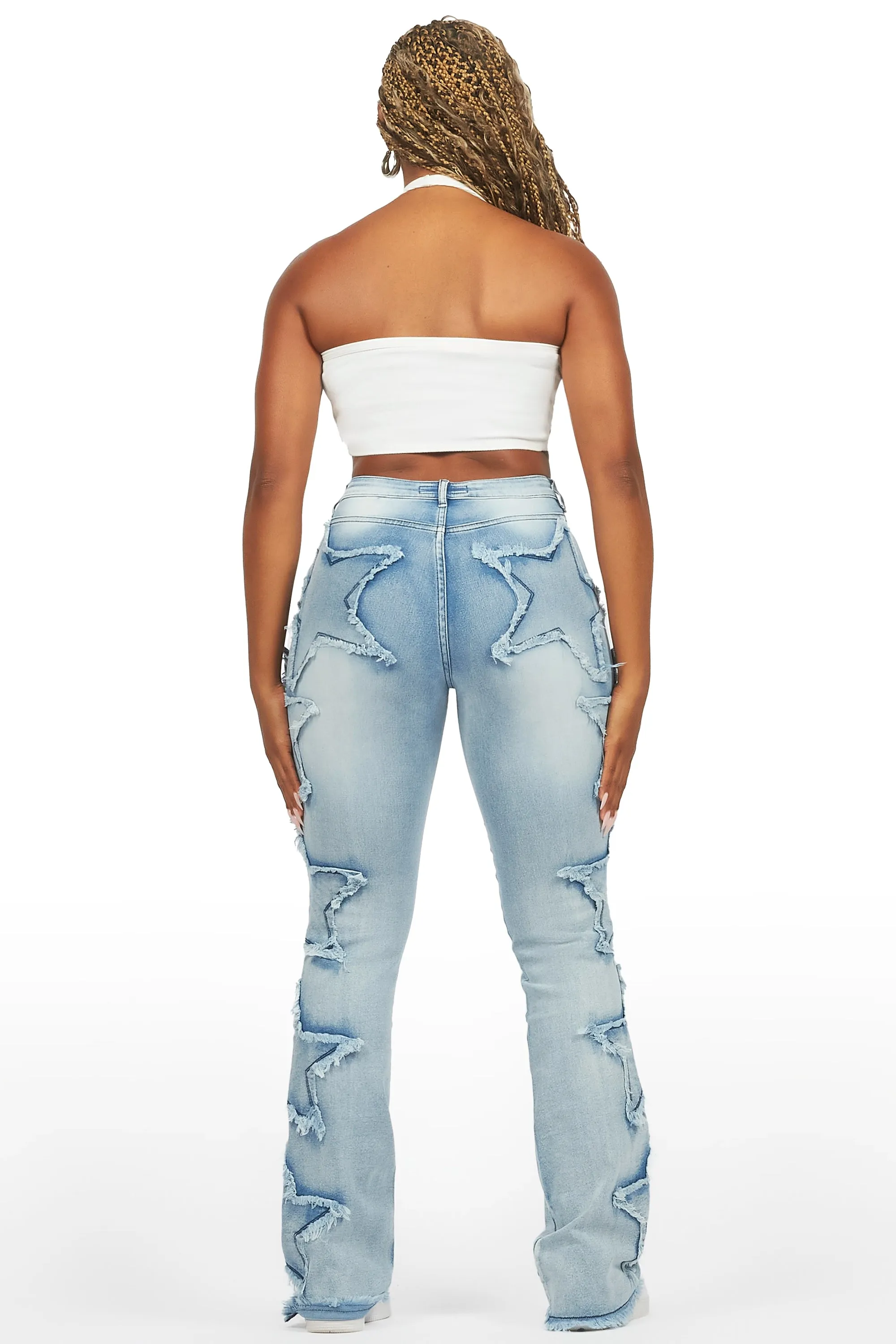 Sinayah Light Wash Stacked Flare Jean sold by Rockstar Original product image thumbnail 5