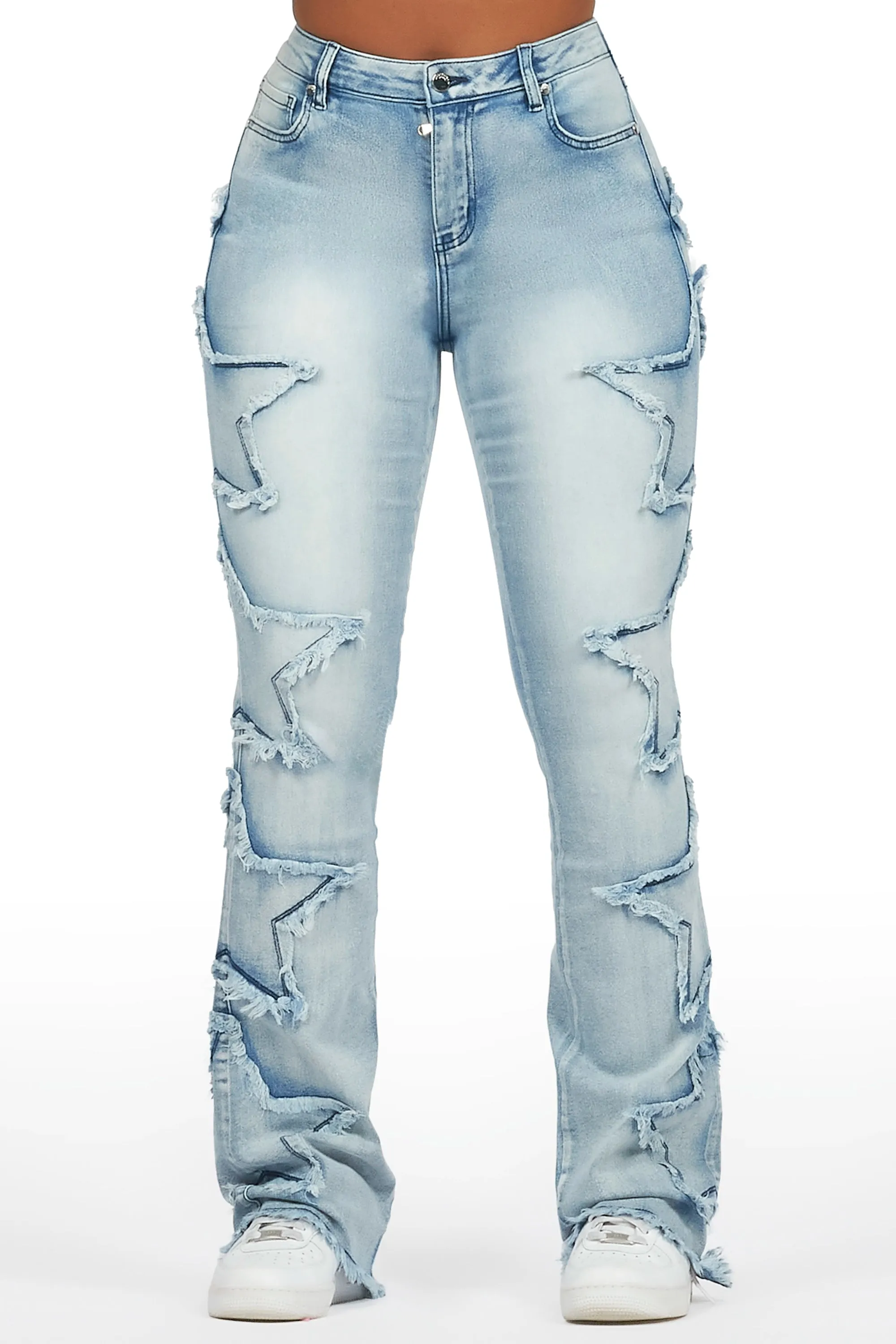 Sinayah Light Wash Stacked Flare Jean sold by Rockstar Original product image thumbnail 3